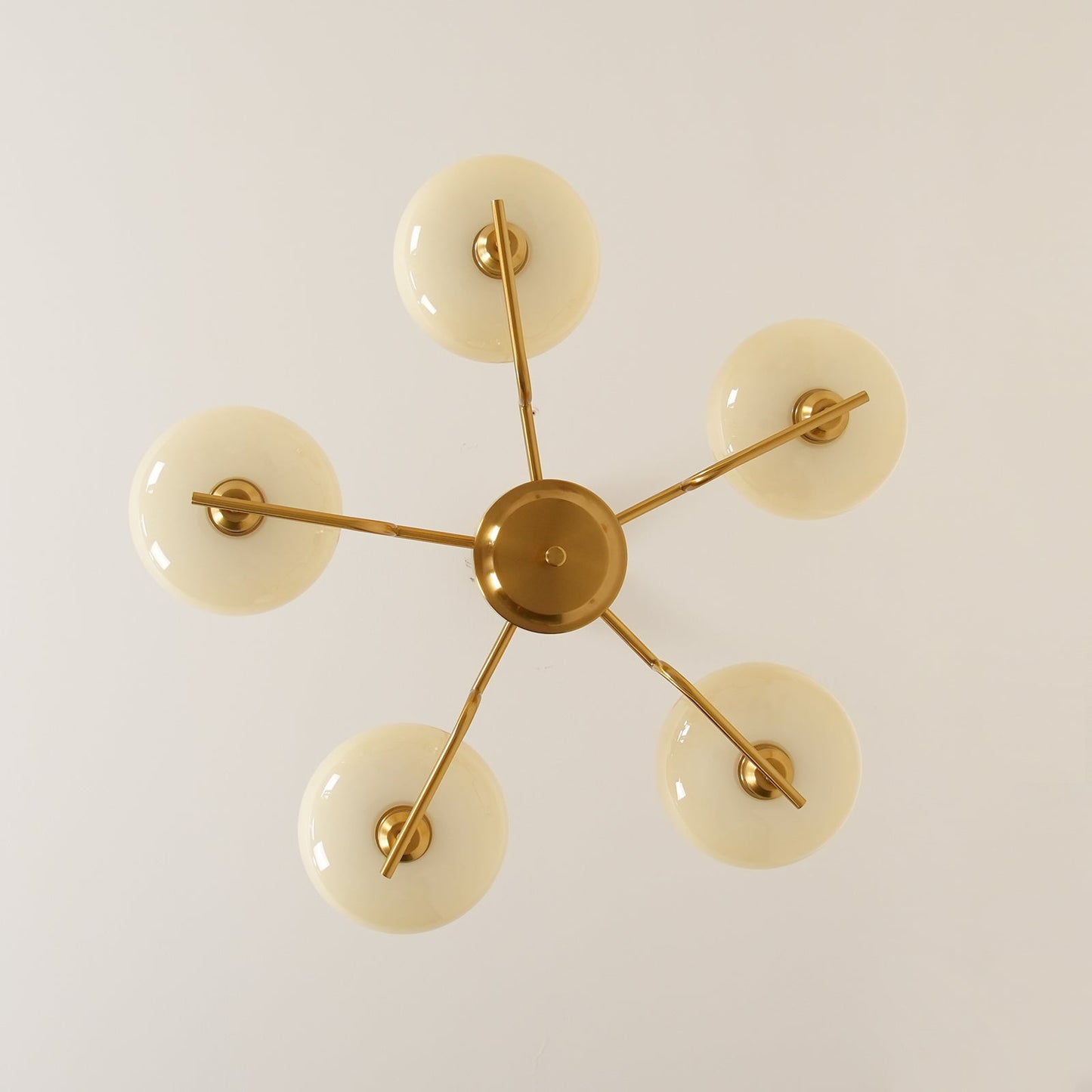 Sythos | Spherical Glass Globe Brass Frame Celestial Chandelier