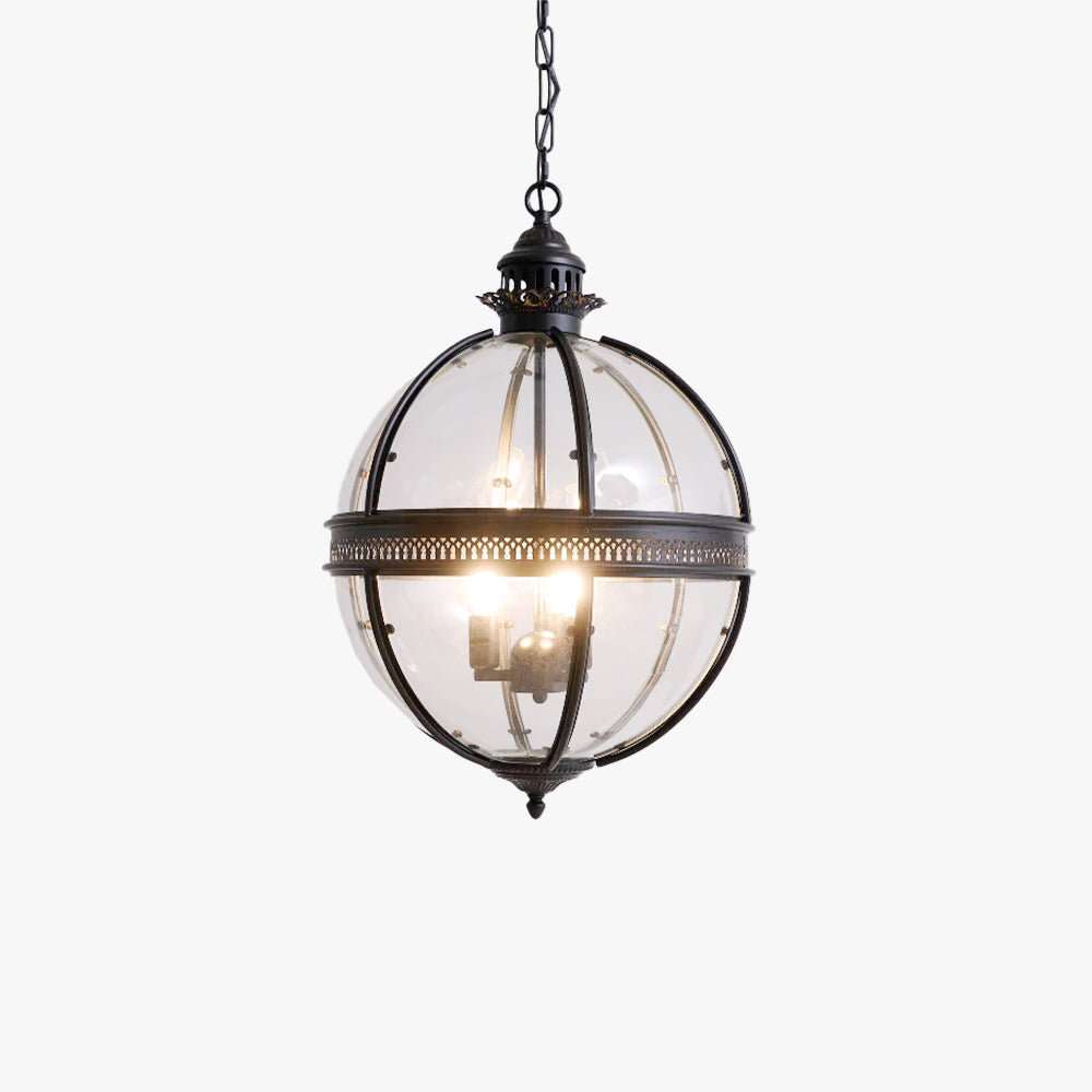 Vinse | Vintage Spherical Transparent Glass Pendant Light