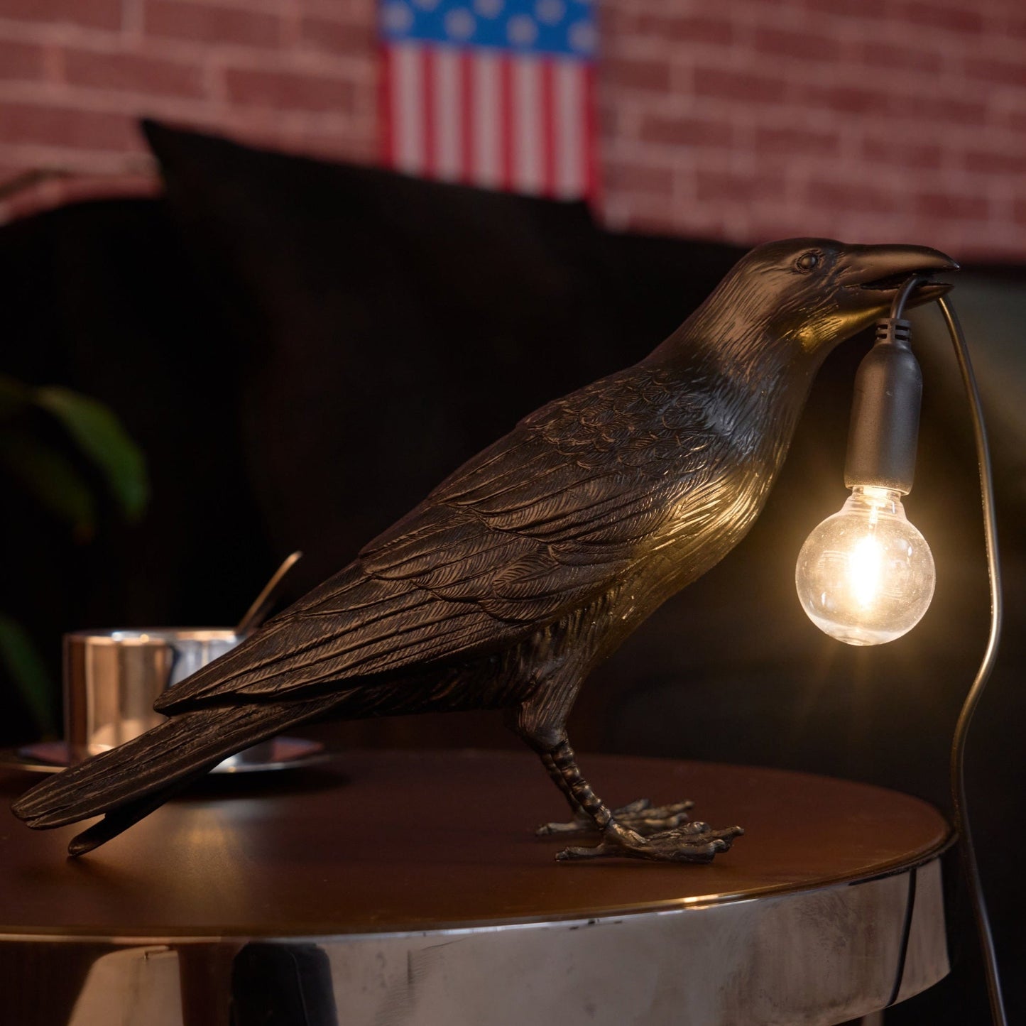Bristhow | Gothic Sculptural Avian Raven Table Lamp