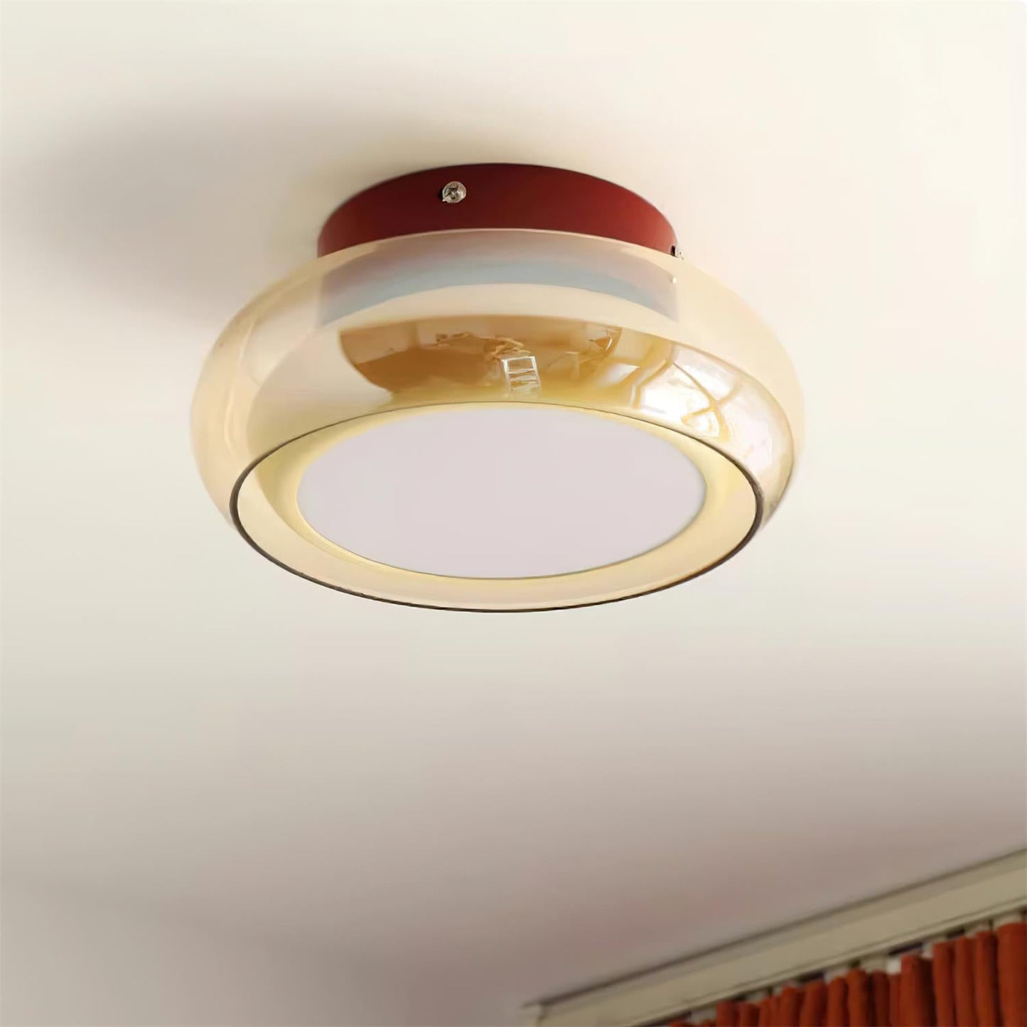 Mora | Luxe Cognac Glass Flush Mount Ceiling Light