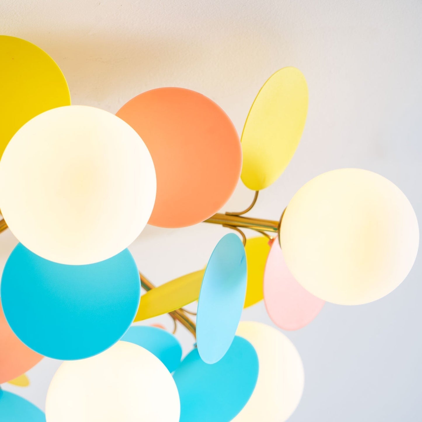 Kalythos | Sculptural Geometric Disc Cluster Semi Flush Mount Ceiling Light