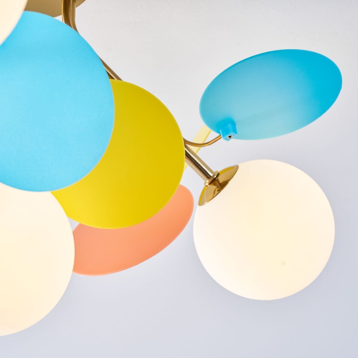 Kalythos | Sculptural Geometric Disc Cluster Semi Flush Mount Ceiling Light