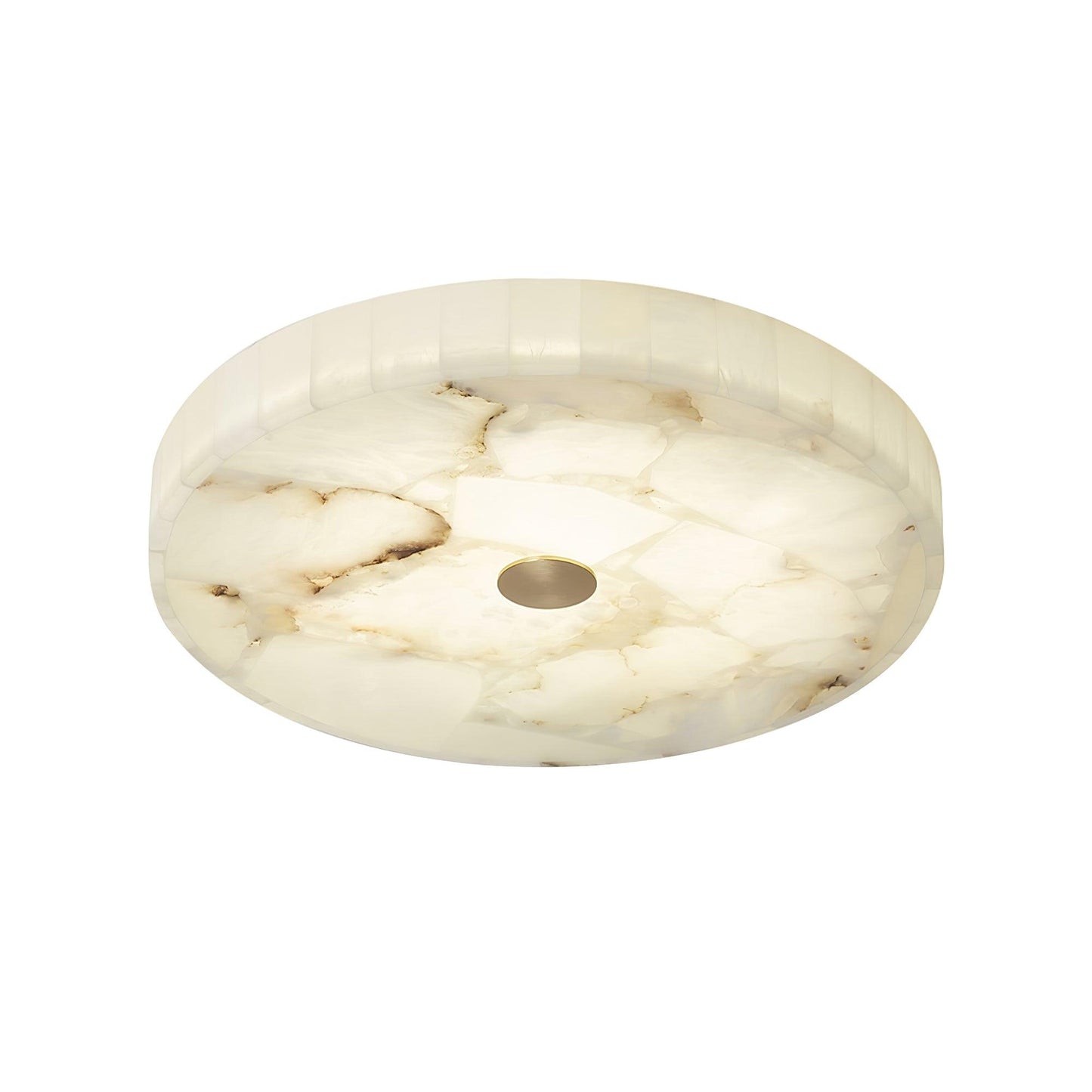 Lysande | Disk Shaped Alabaster Stone Flush Mount Ceiling Light