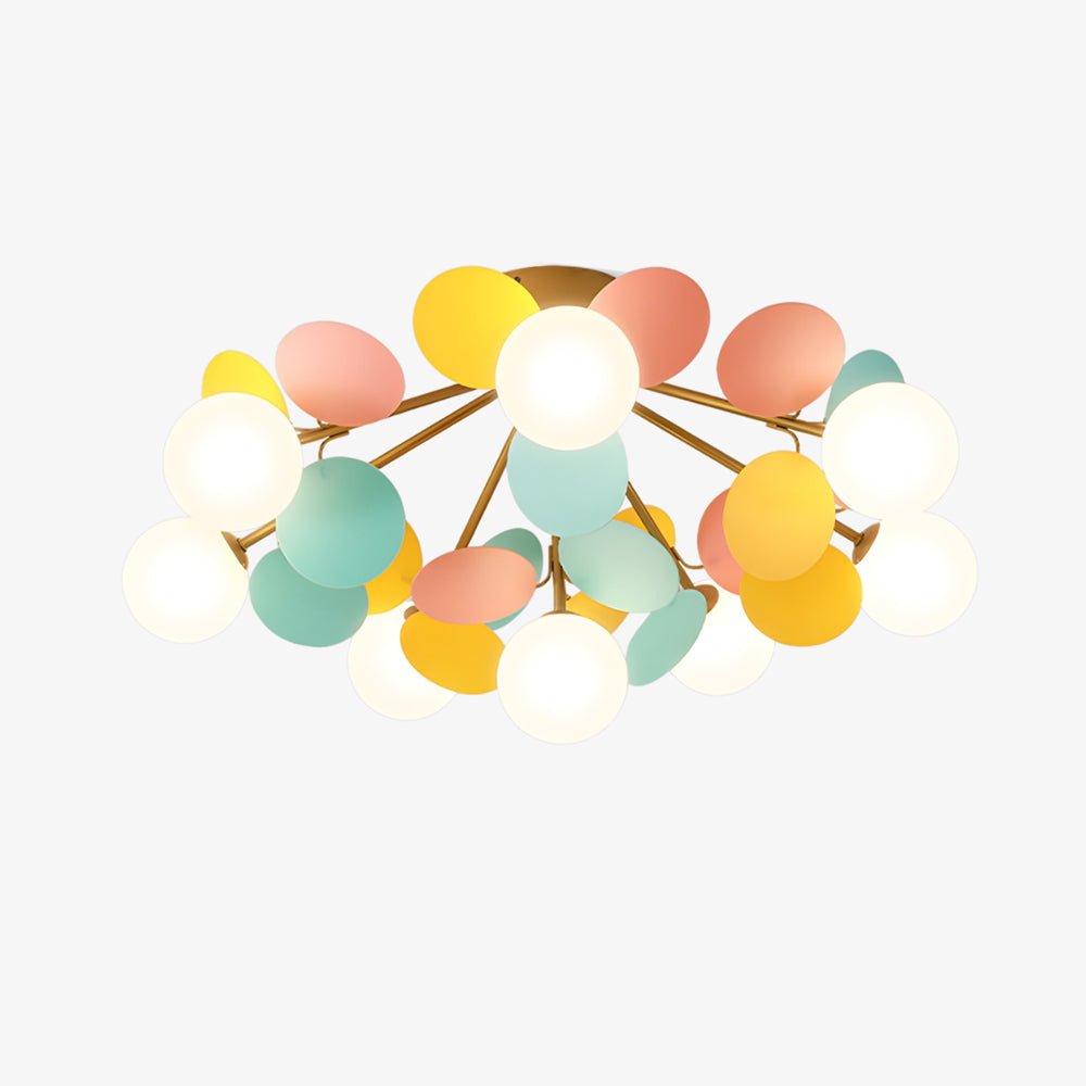 Kalythos | Sculptural Geometric Disc Cluster Semi Flush Mount Ceiling Light