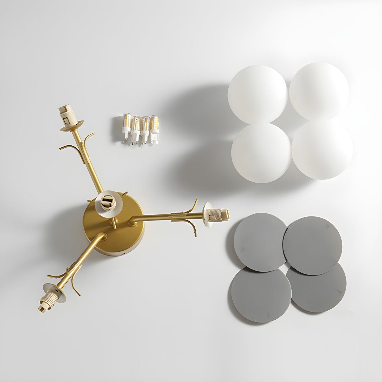 Kalythos | Sculptural Geometric Disc Cluster Semi Flush Mount Ceiling Light
