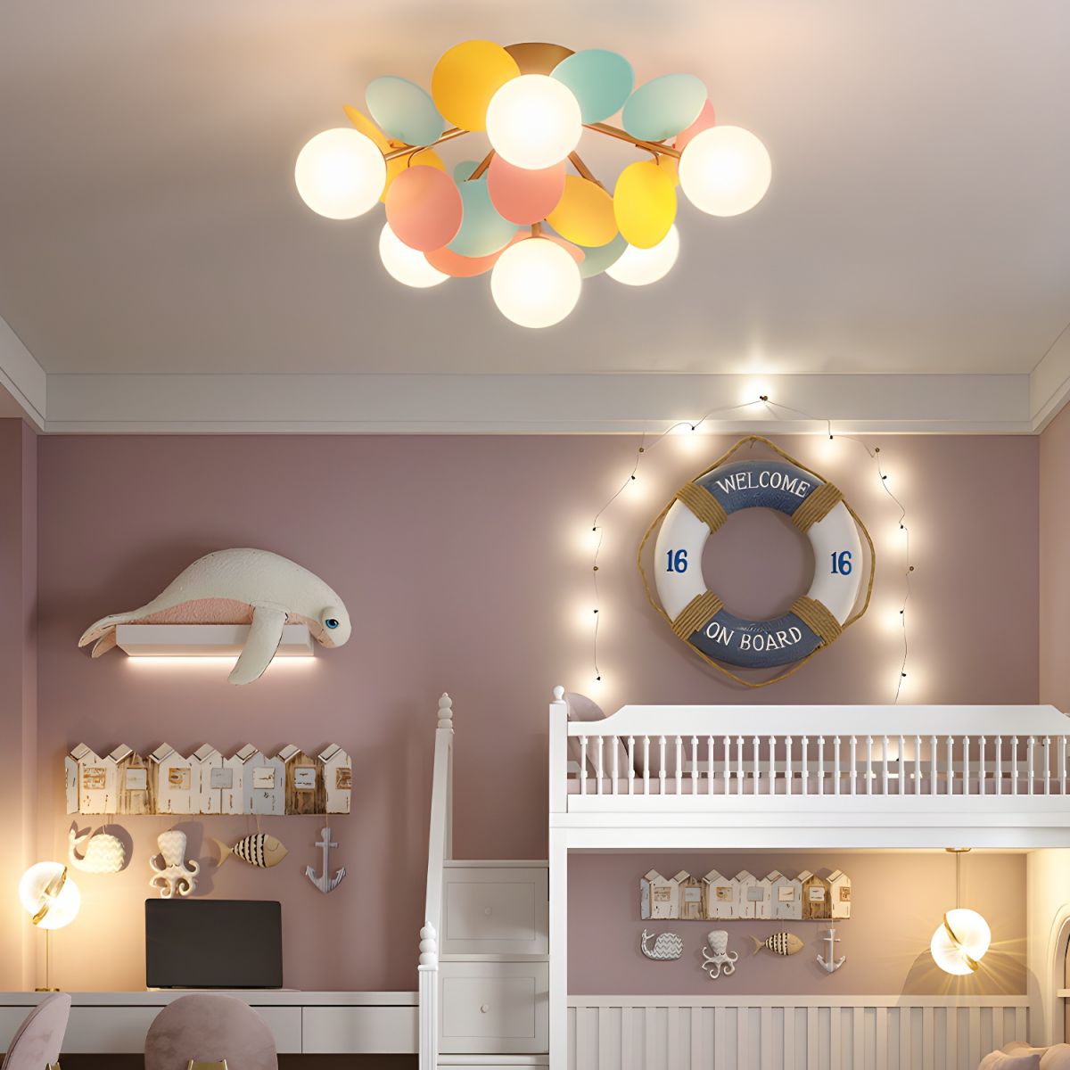 Kalythos | Sculptural Geometric Disc Cluster Semi Flush Mount Ceiling Light