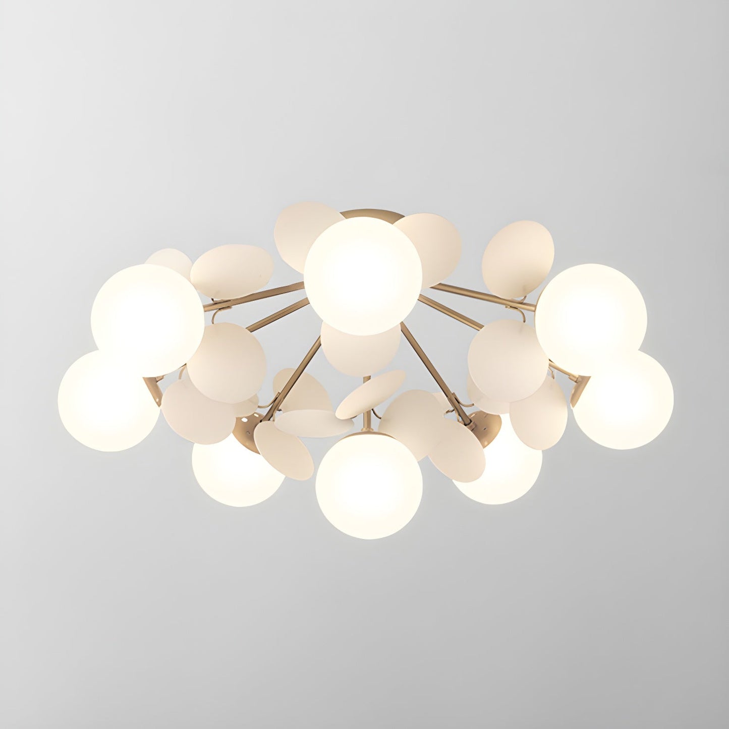 Kalythos | Sculptural Geometric Disc Cluster Semi Flush Mount Ceiling Light