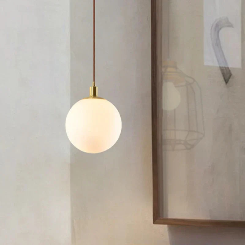 Vaelonis | Spherical Frosted Glass Minimalist Pendant Light