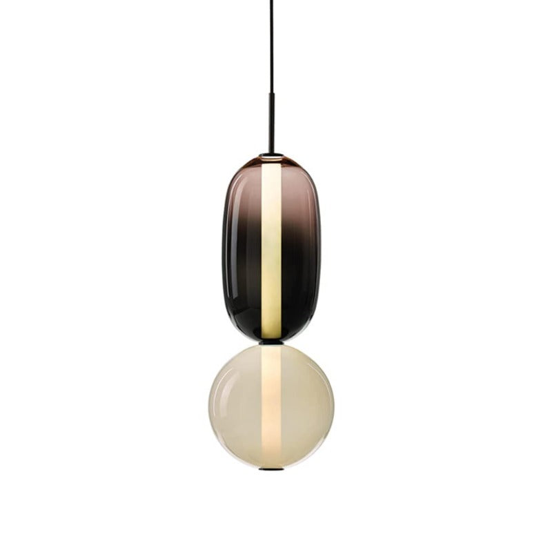 Alvura | Modern Elliptical Tiered Artistry Glass Pendant Light