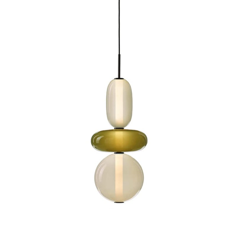 Alvura | Modern Elliptical Tiered Artistry Glass Pendant Light