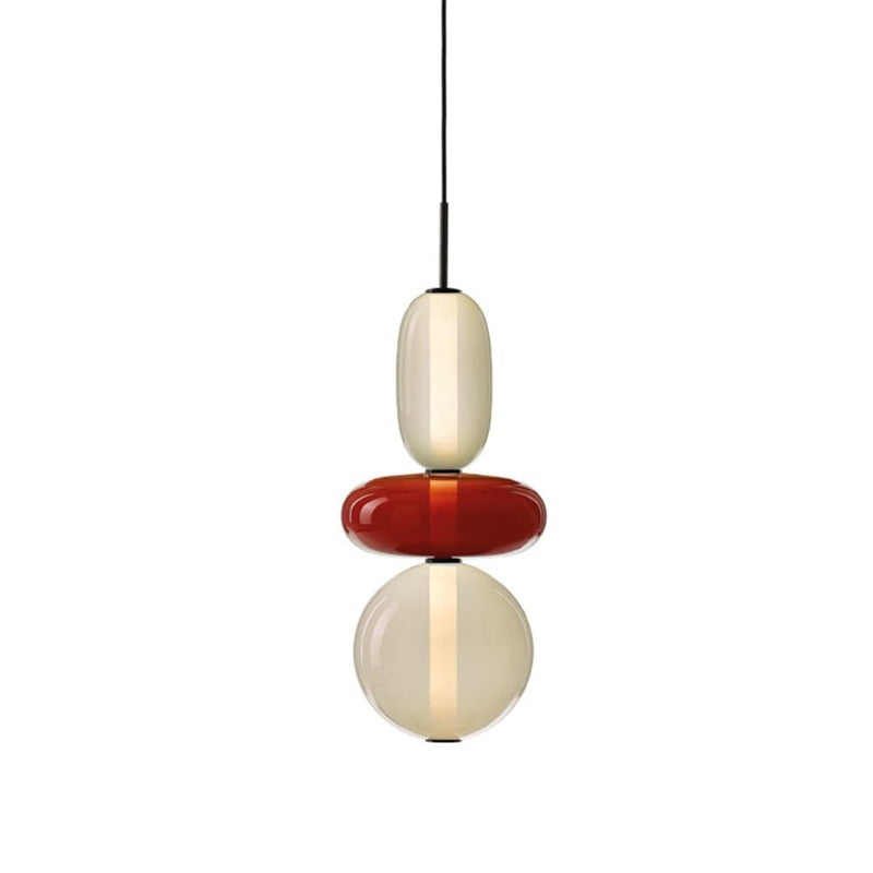 Alvura | Modern Elliptical Tiered Artistry Glass Pendant Light