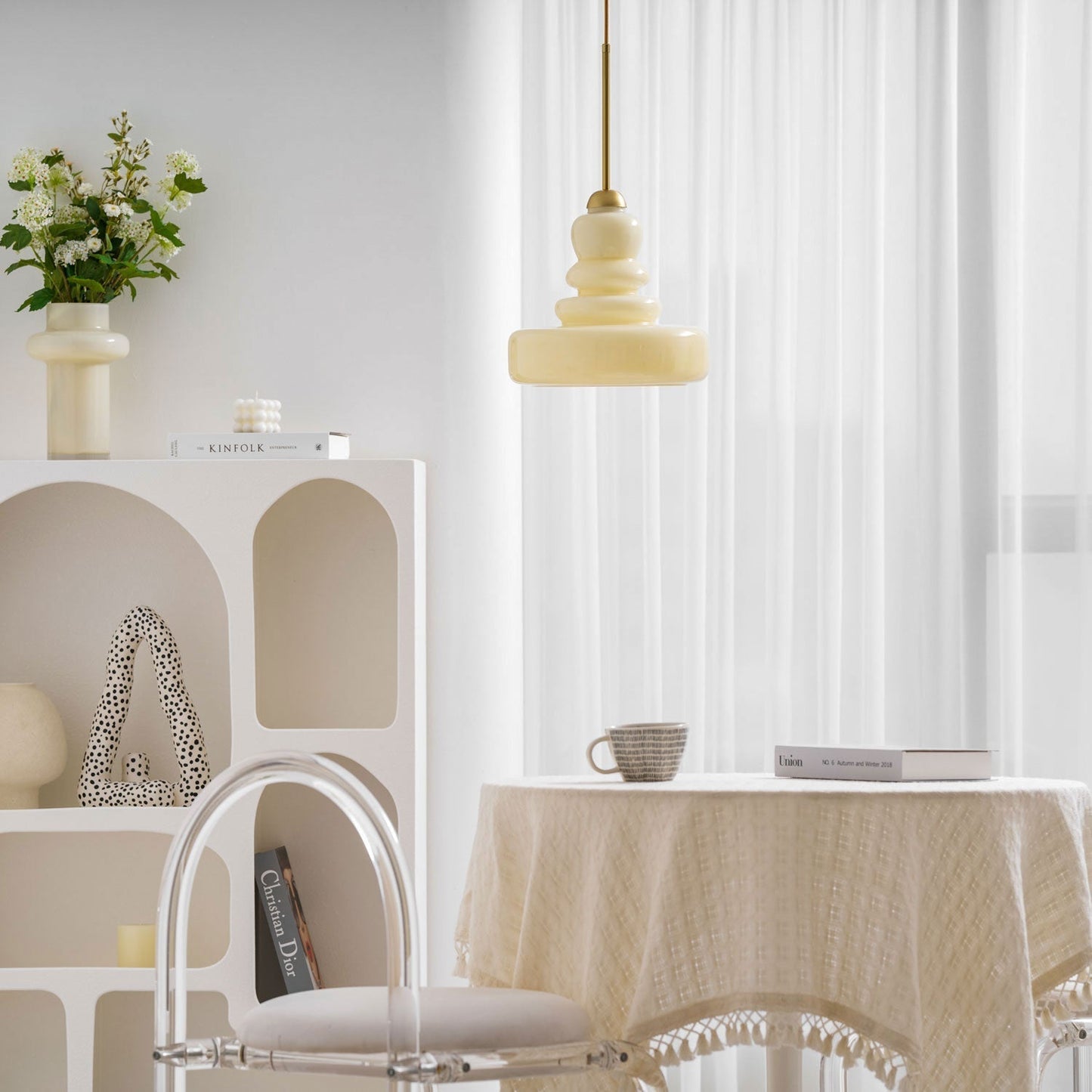 Kestrelle | Traditional Domed Profile Glass Pendant Light