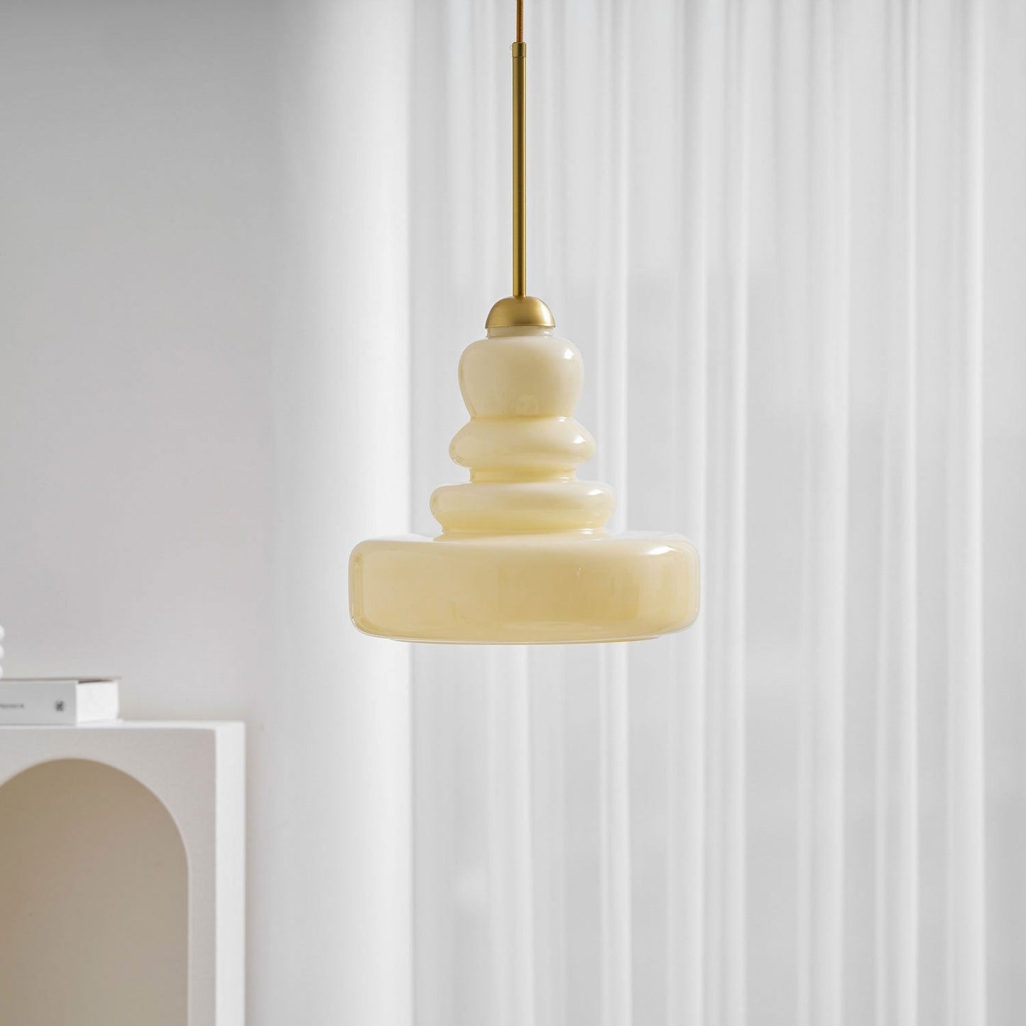 Kestrelle | Traditional Domed Profile Glass Pendant Light