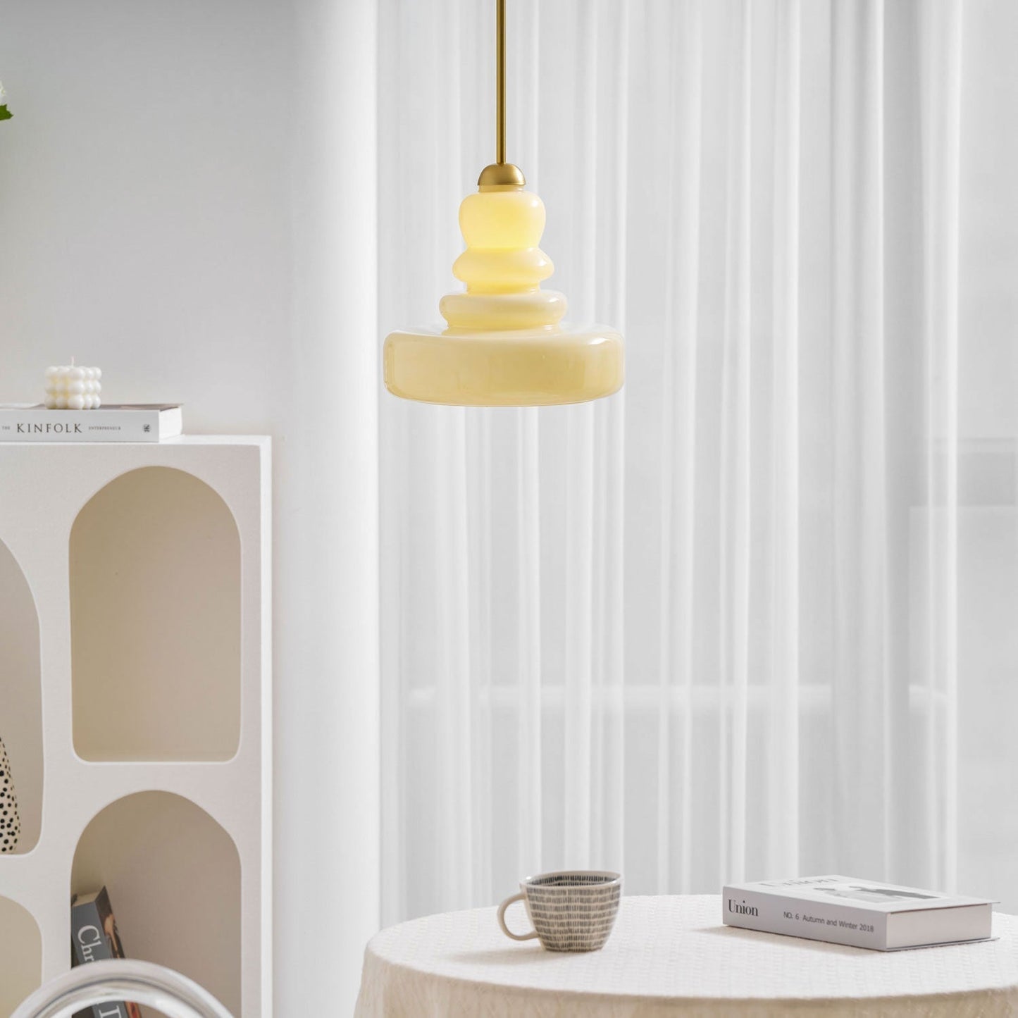 Kestrelle | Traditional Domed Profile Glass Pendant Light
