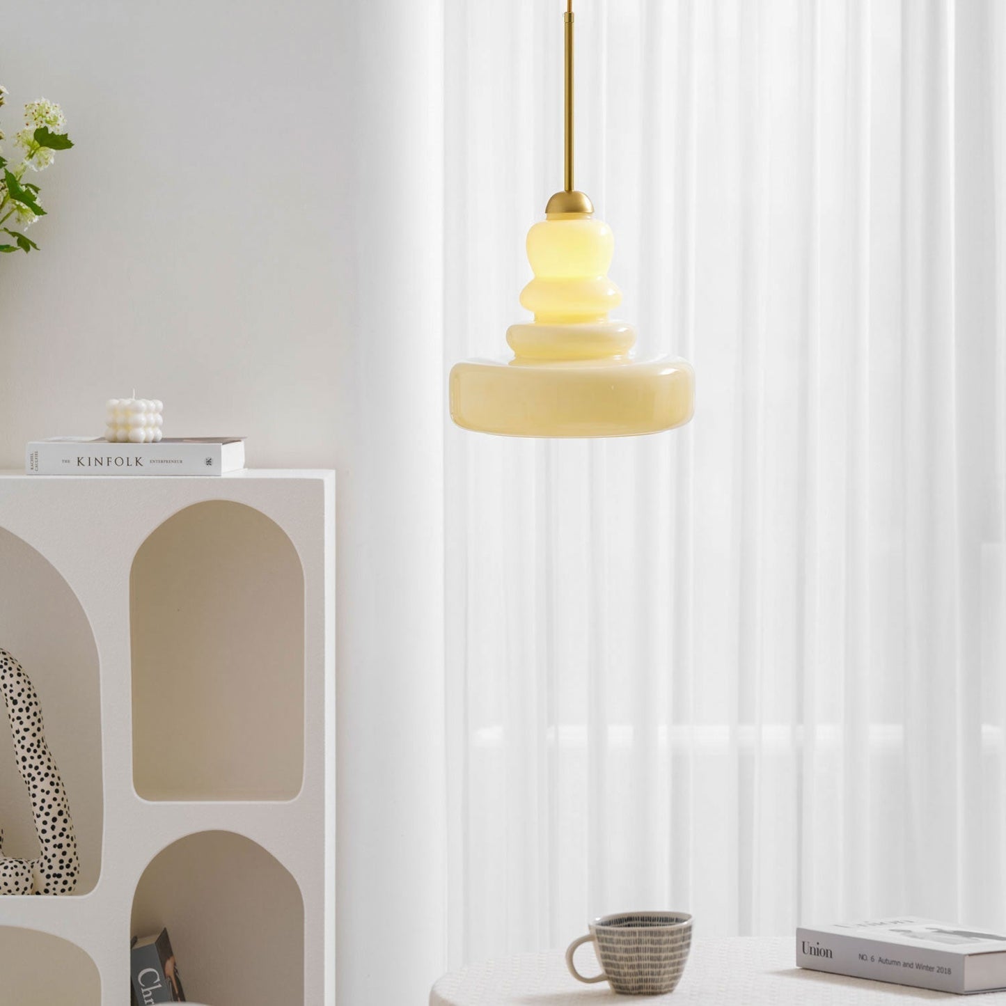 Kestrelle | Traditional Domed Profile Glass Pendant Light