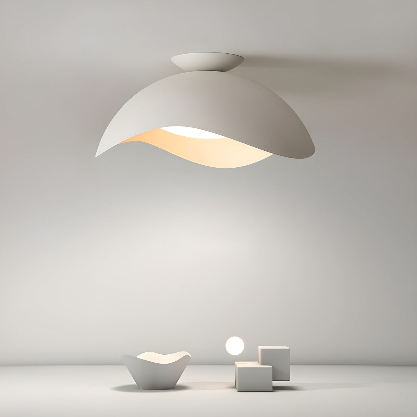 Lyraen | Nordic Wave Silhouette Integrated LED Ceiling Light