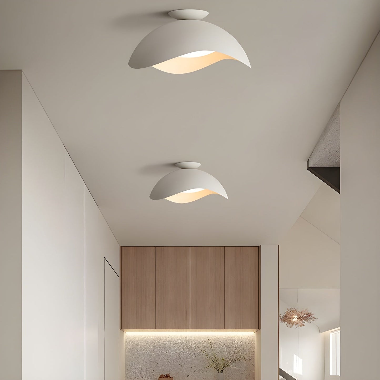 Lyraen | Nordic Wave Silhouette Integrated LED Ceiling Light