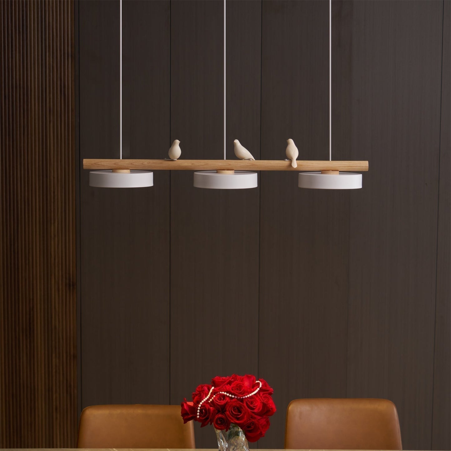 Aves | Modern Wood and Resin Bird Inspired Pendant Light