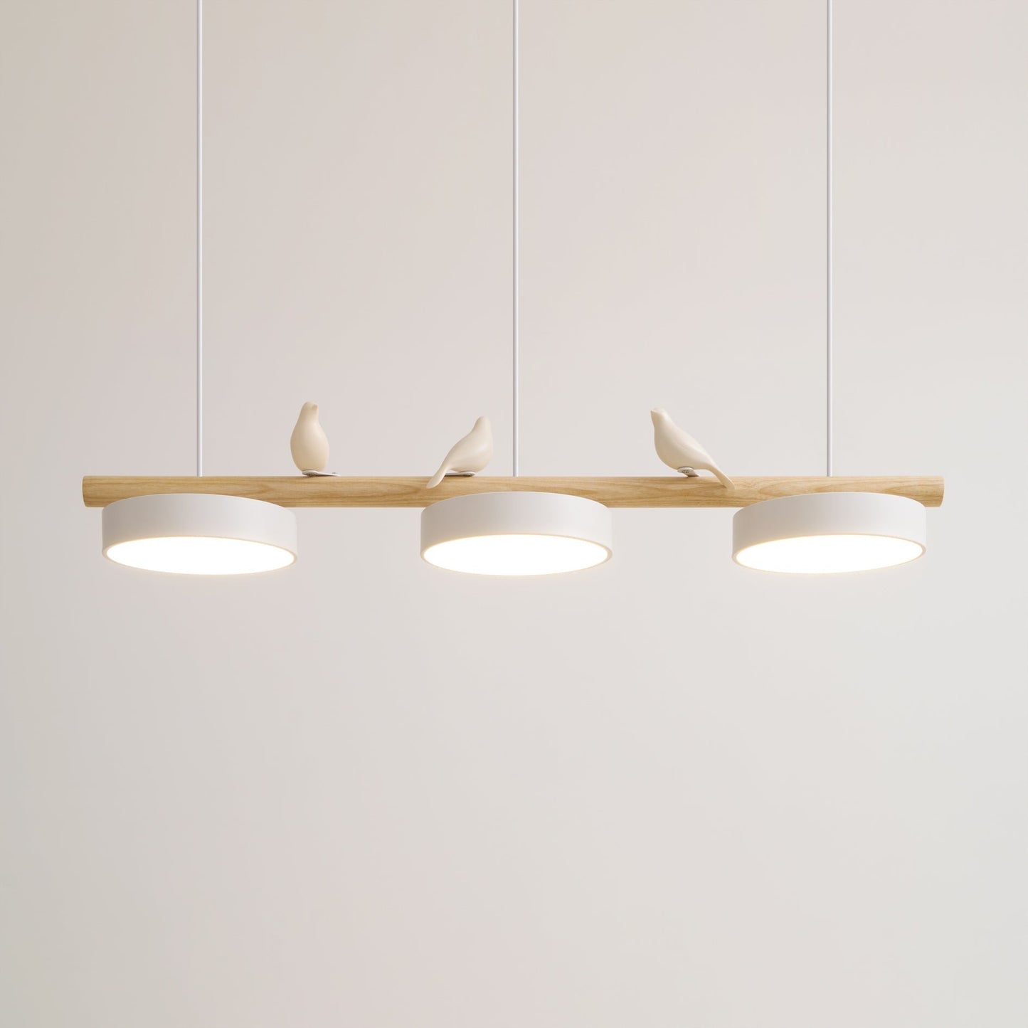 Aves | Modern Wood and Resin Bird Inspired Pendant Light