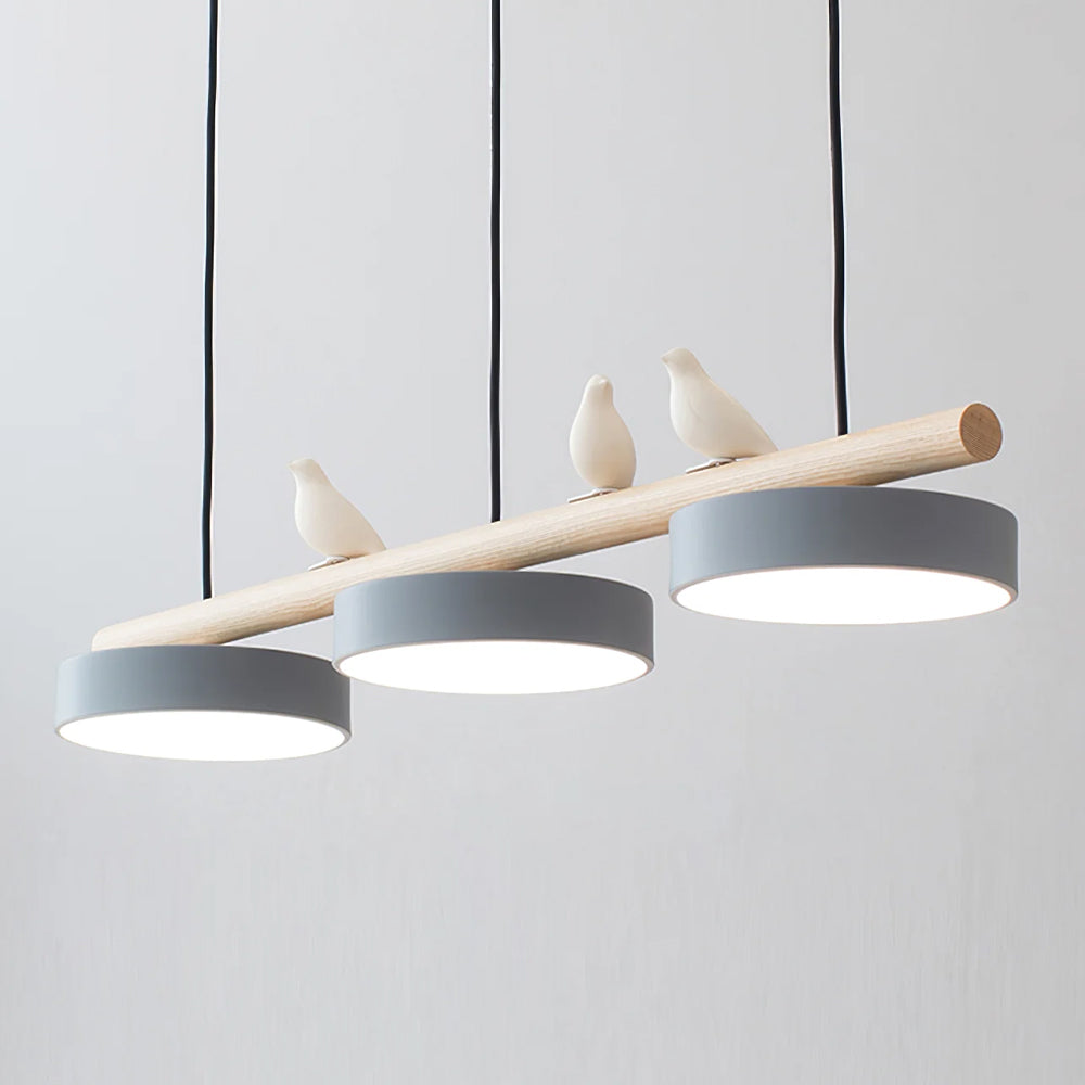 Aves | Modern Wood and Resin Bird Inspired Pendant Light