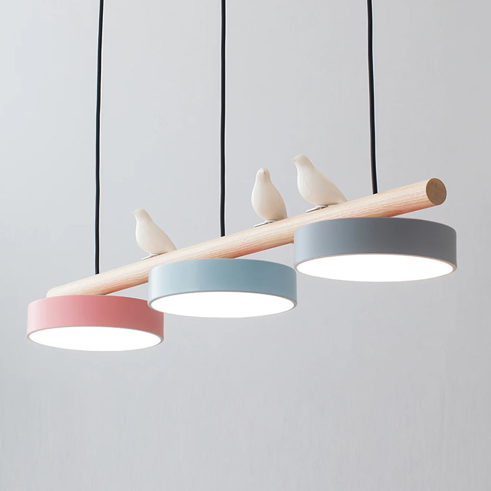 Aves | Modern Wood and Resin Bird Inspired Pendant Light