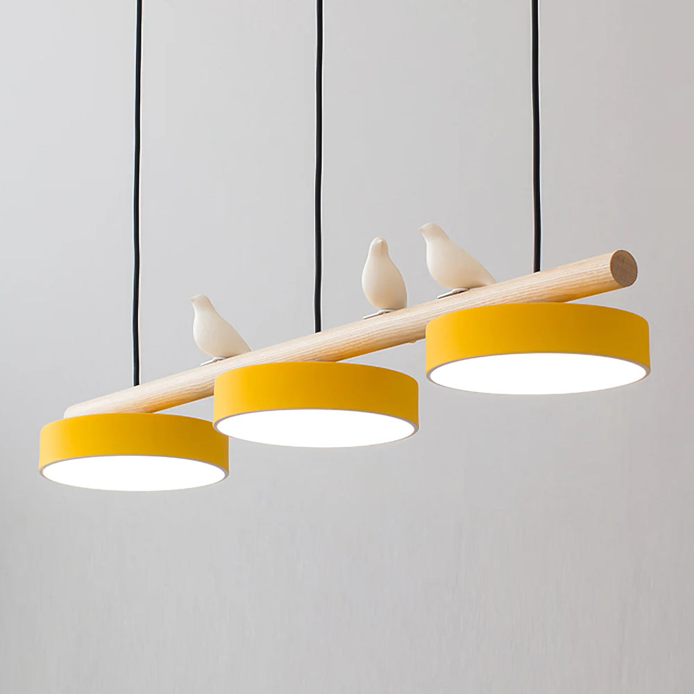Aves | Modern Wood and Resin Bird Inspired Pendant Light