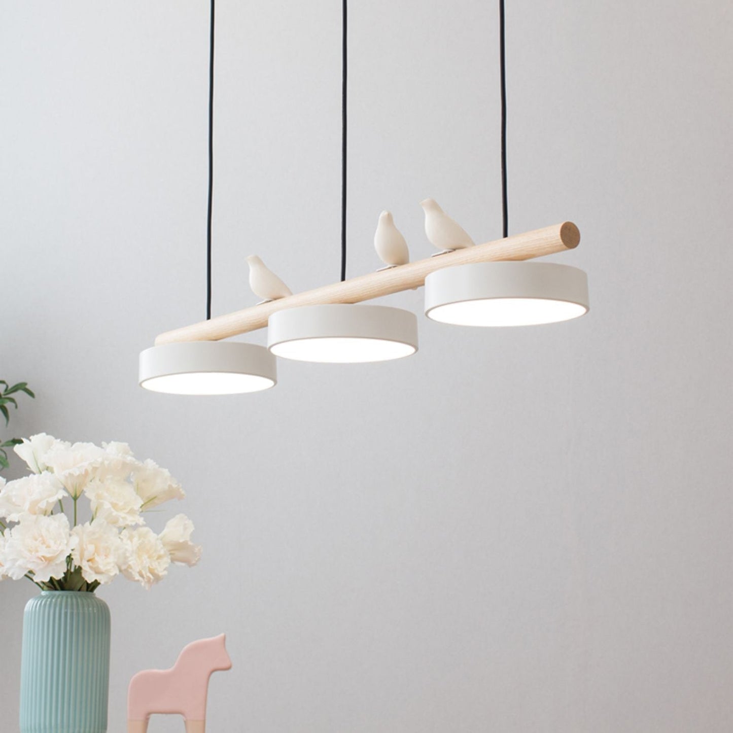 Aves | Modern Wood and Resin Bird Inspired Pendant Light
