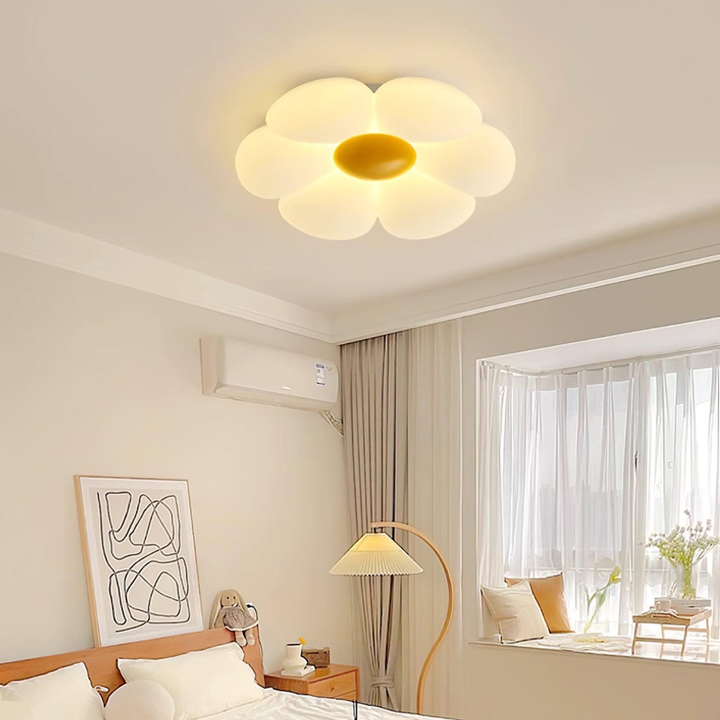 Kaledrin | Floral Silhouette Blooming Flush Mount Ceiling Light