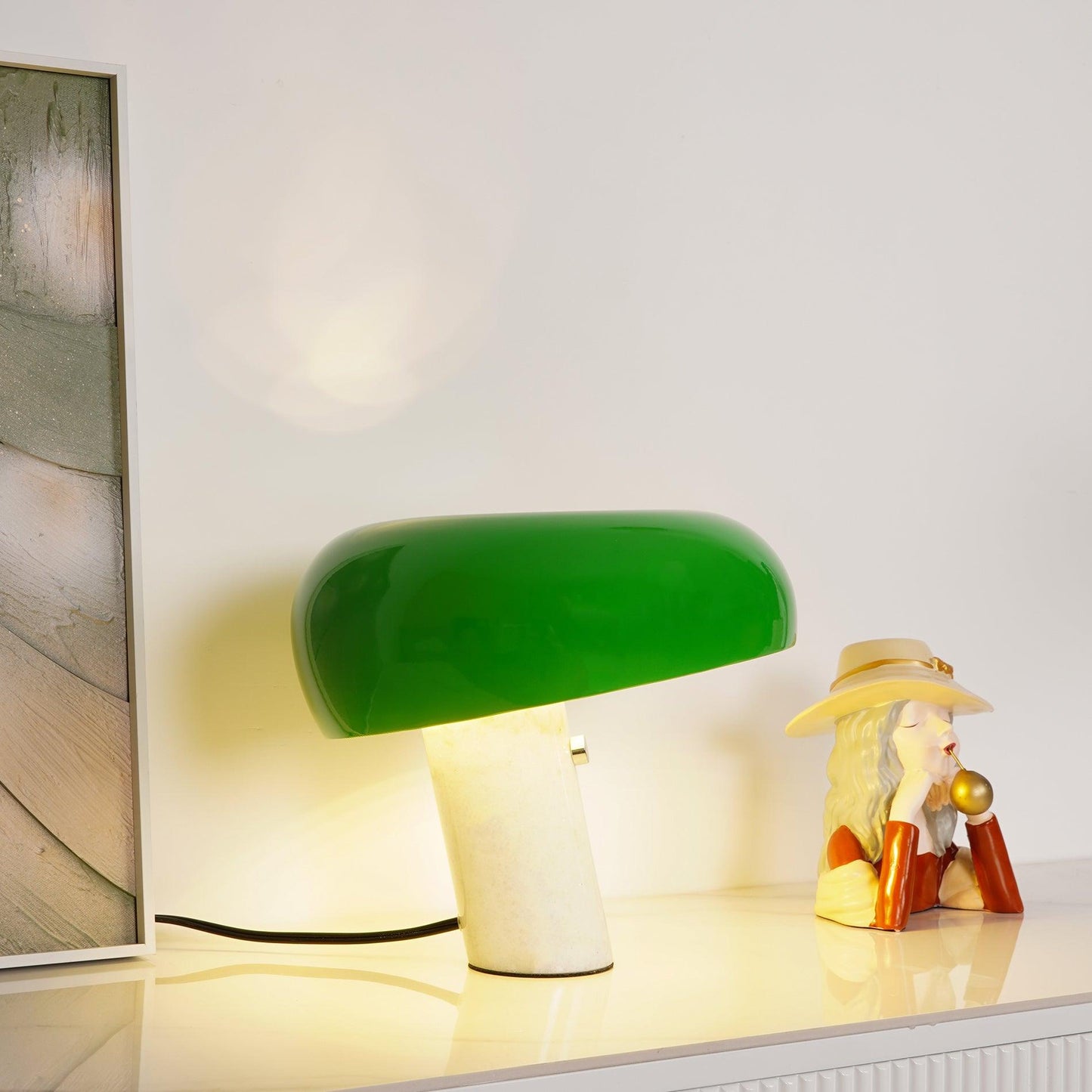 Kendrivol | Domed Silhouette Italian Marble Accent Table Lamp