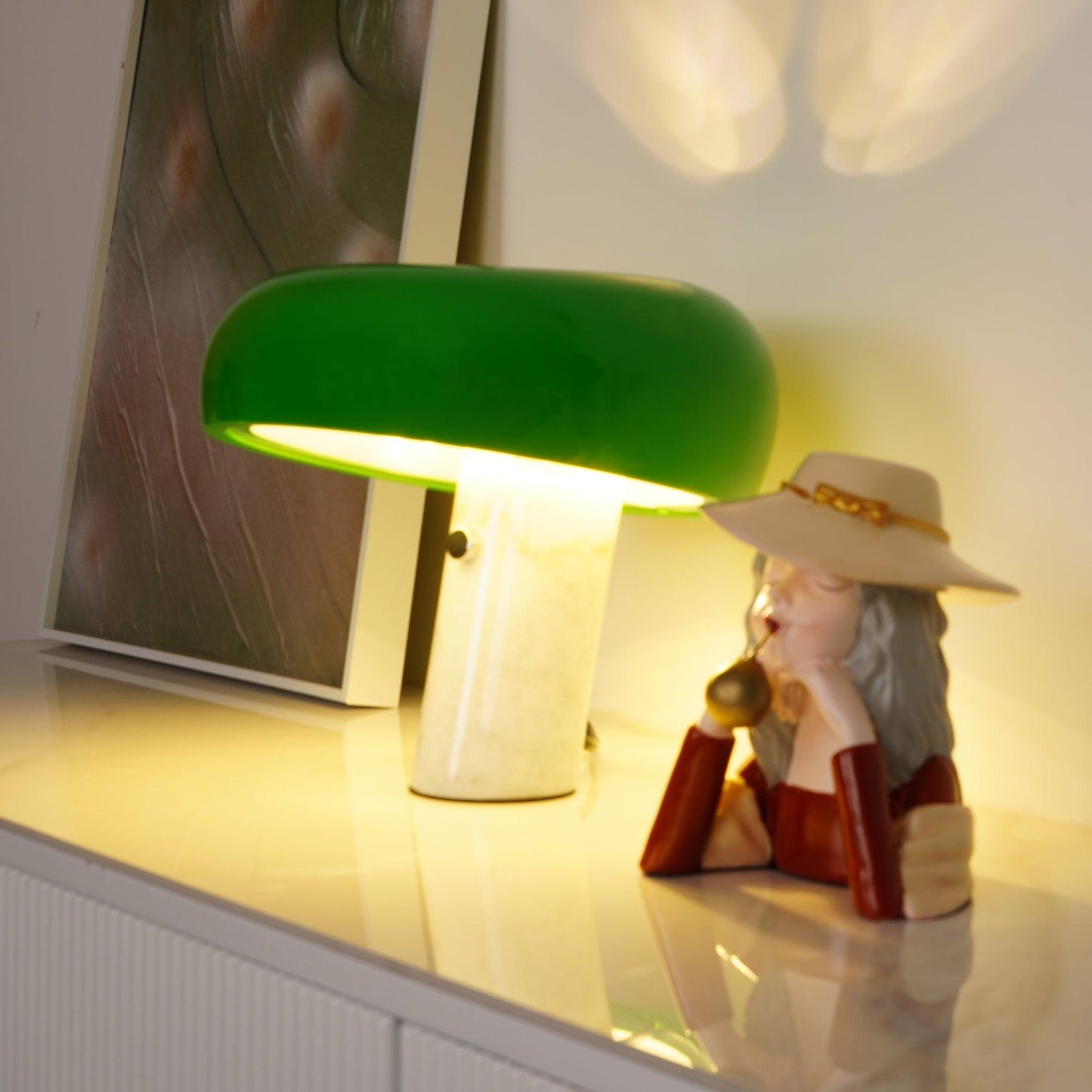 Kendrivol | Domed Silhouette Italian Marble Accent Table Lamp