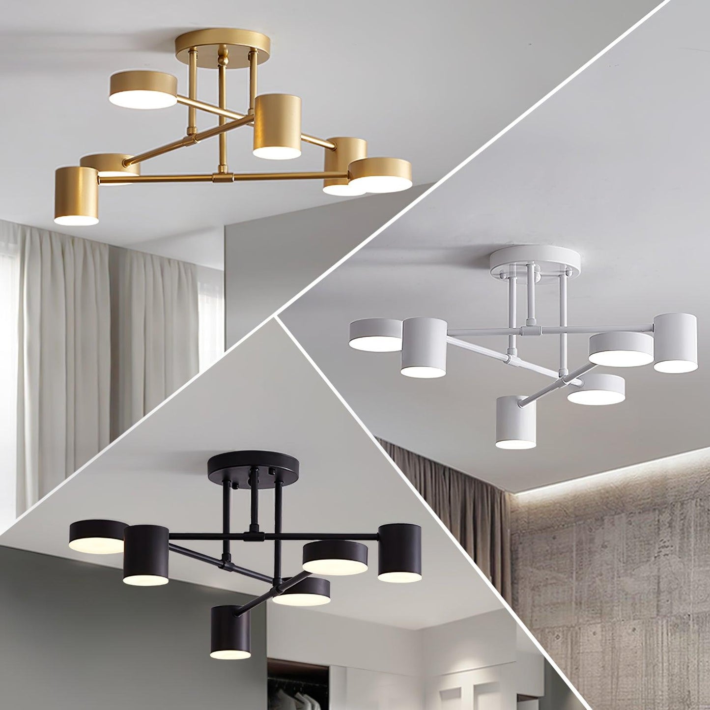 Lyrixen | Minimalist Acrylic Geometric Sputnik Ceiling Light