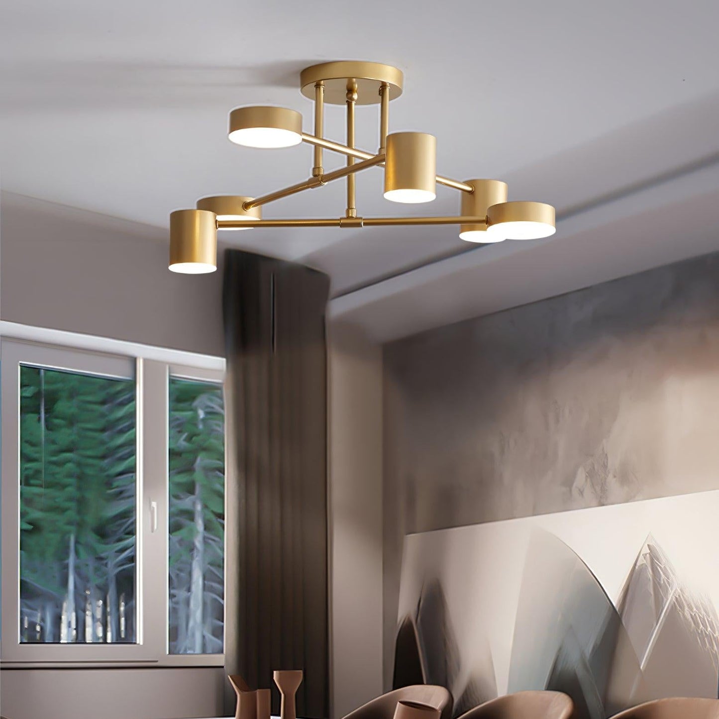 Lyrixen | Minimalist Acrylic Geometric Sputnik Ceiling Light
