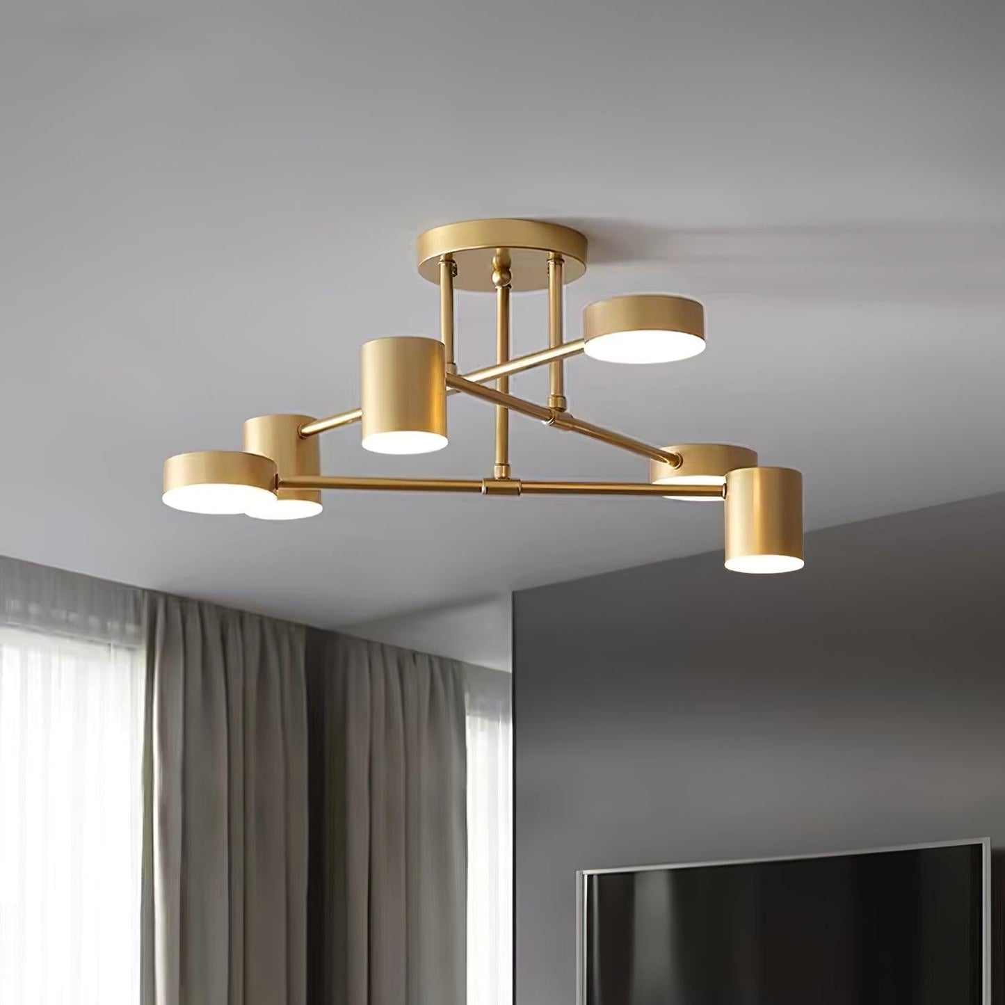 Lyrixen | Minimalist Acrylic Geometric Sputnik Ceiling Light
