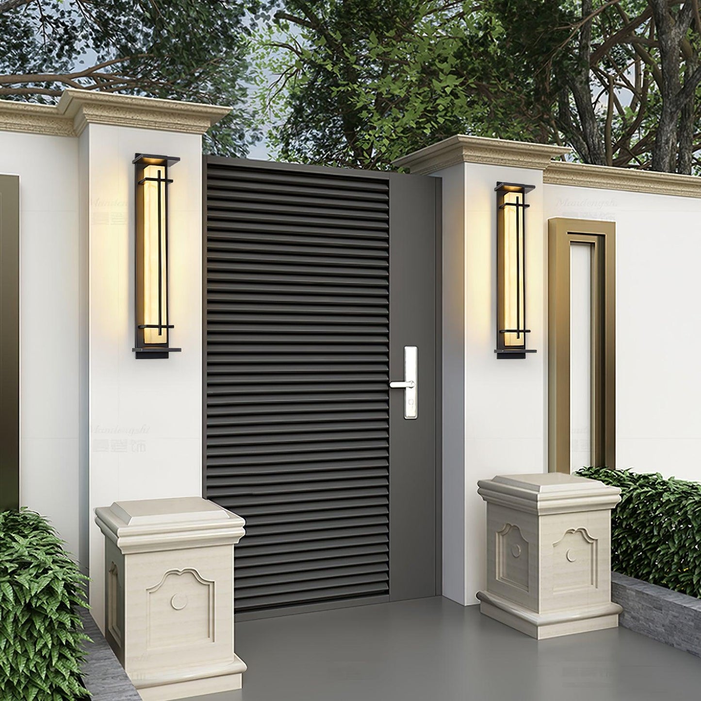 Rayen | Modern Square Alabaster Waterproof Outdoor Wall Light