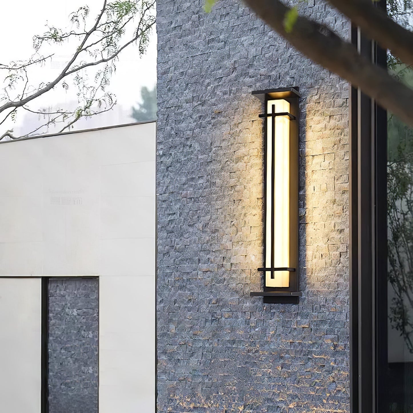 Rayen | Modern Square Alabaster Waterproof Outdoor Wall Light
