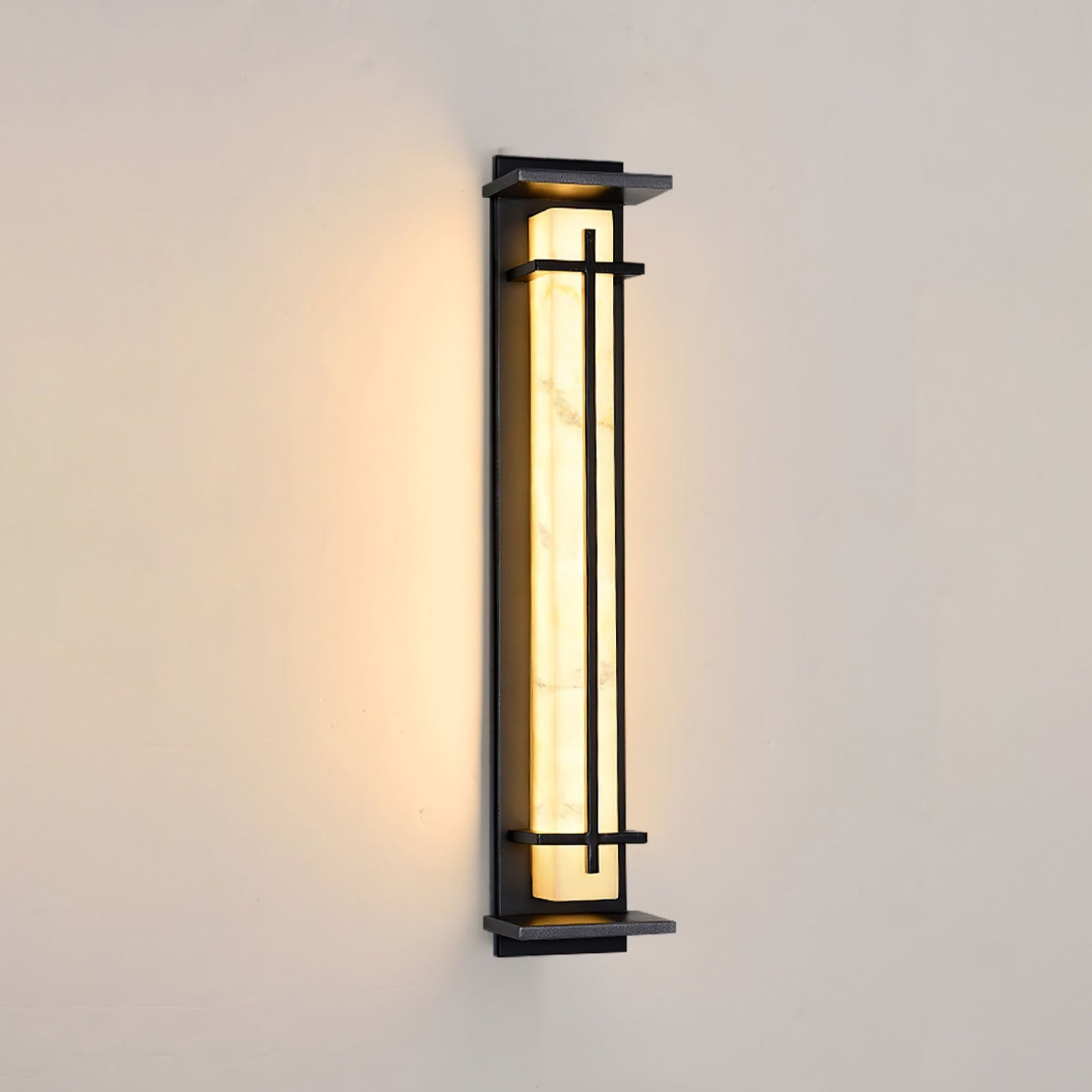 Rayen | Modern Square Alabaster Waterproof Outdoor Wall Light