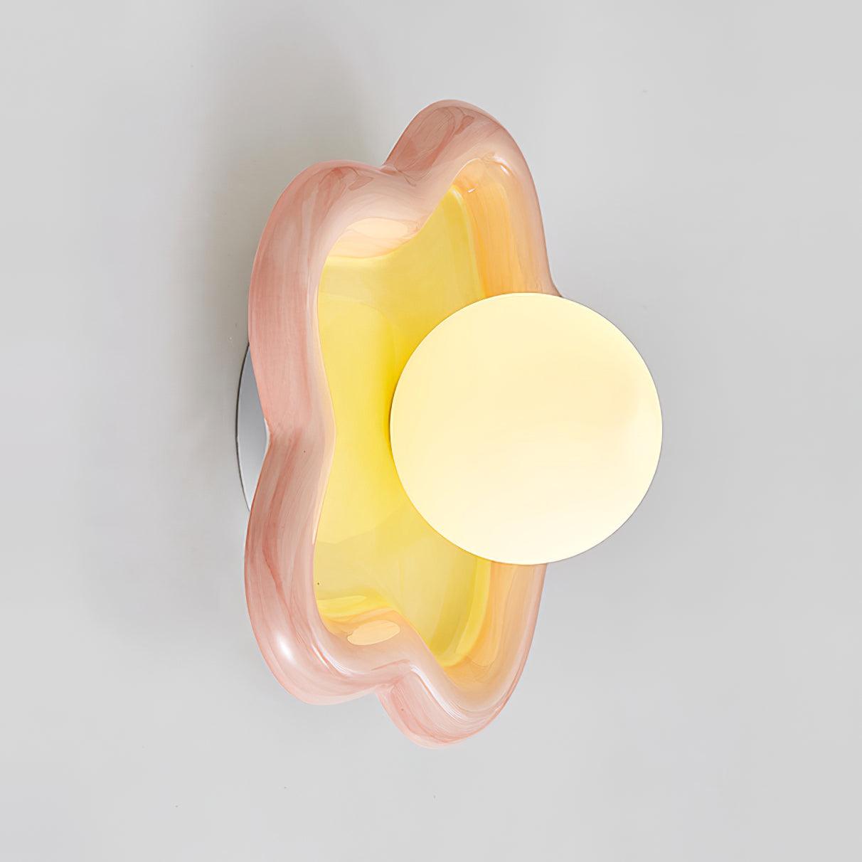 Thaloric | Artistic Ceramic Floral Bloom Sculpted Wall Light
