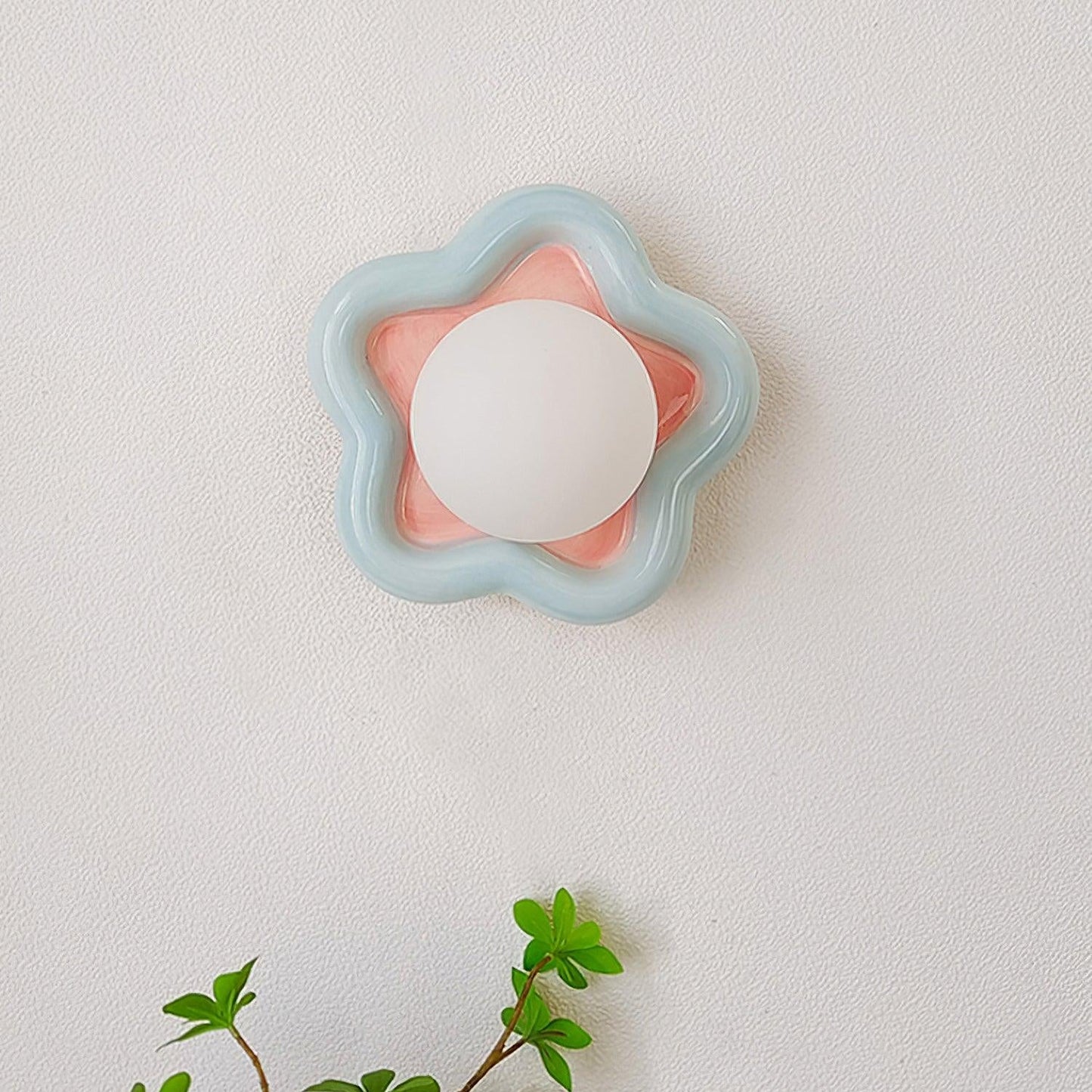 Thaloric | Artistic Ceramic Floral Bloom Sculpted Wall Light