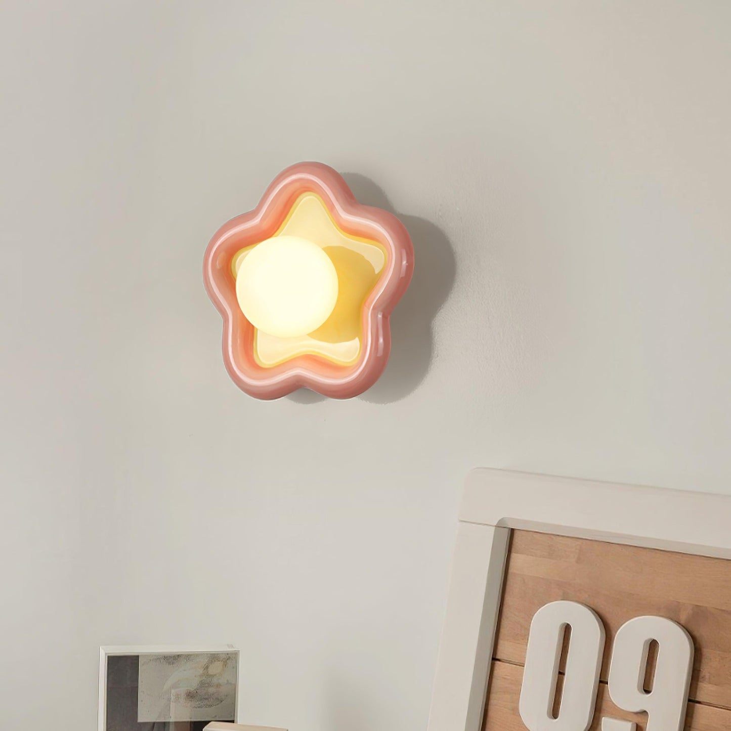 Thaloric | Artistic Ceramic Floral Bloom Sculpted Wall Light