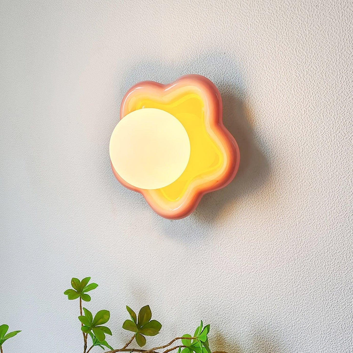 Thaloric | Artistic Ceramic Floral Bloom Sculpted Wall Light