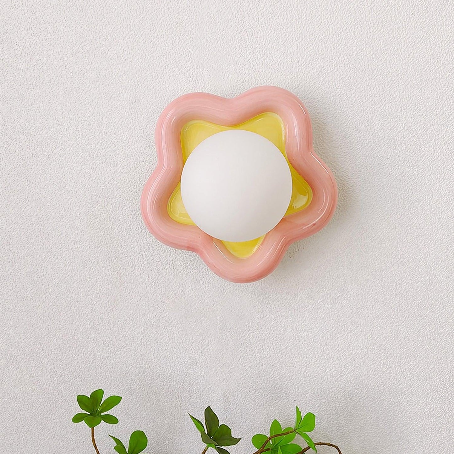 Thaloric | Artistic Ceramic Floral Bloom Sculpted Wall Light