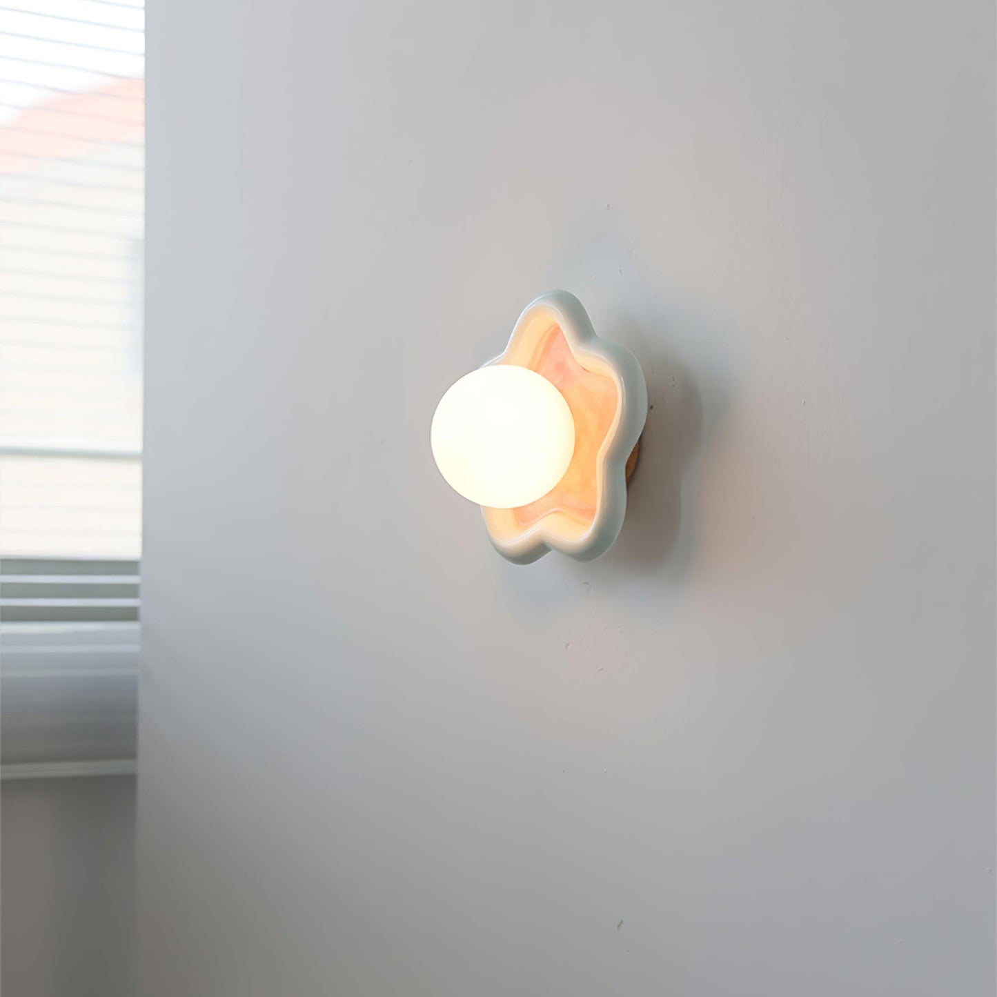 Thaloric | Artistic Ceramic Floral Bloom Sculpted Wall Light