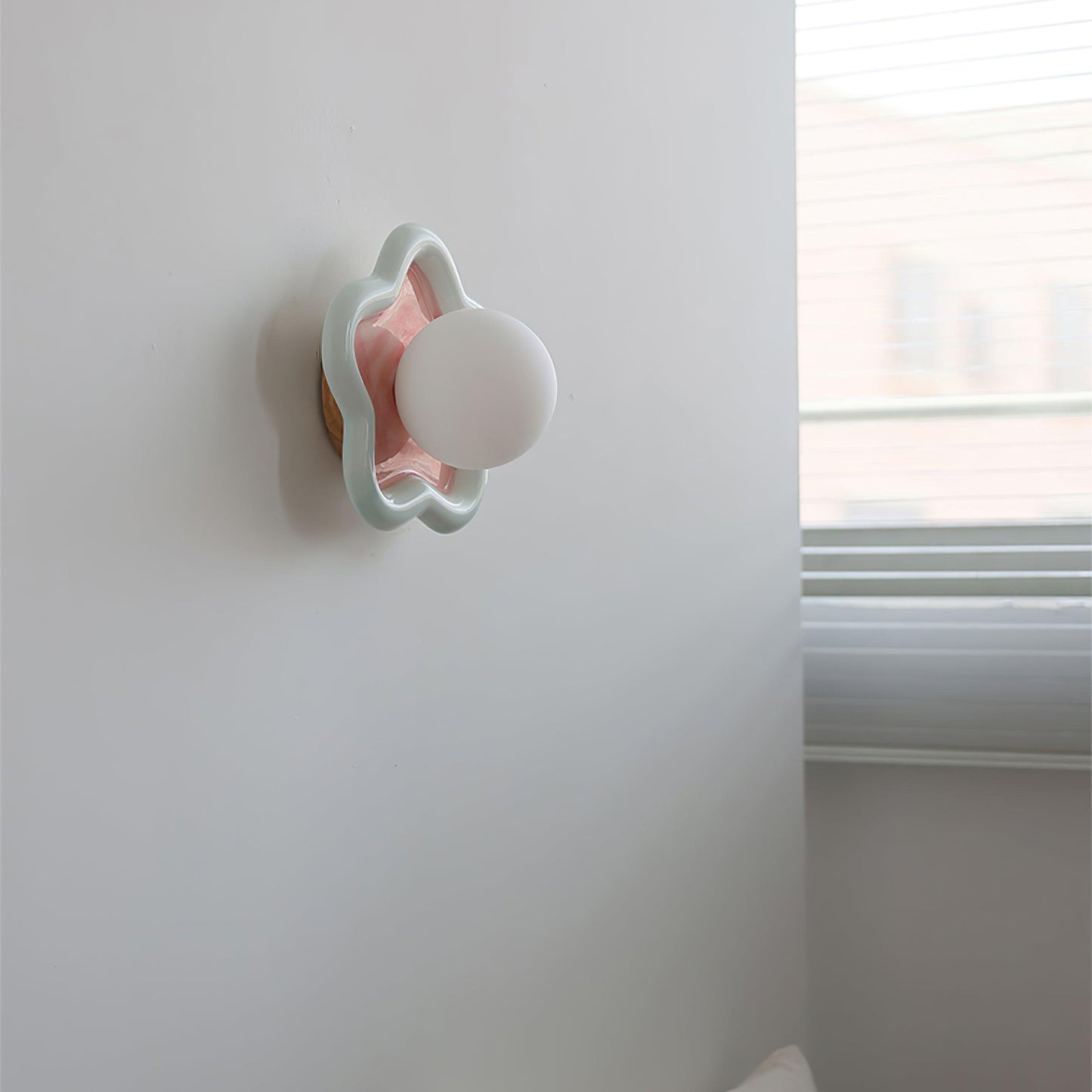 Thaloric | Artistic Ceramic Floral Bloom Sculpted Wall Light