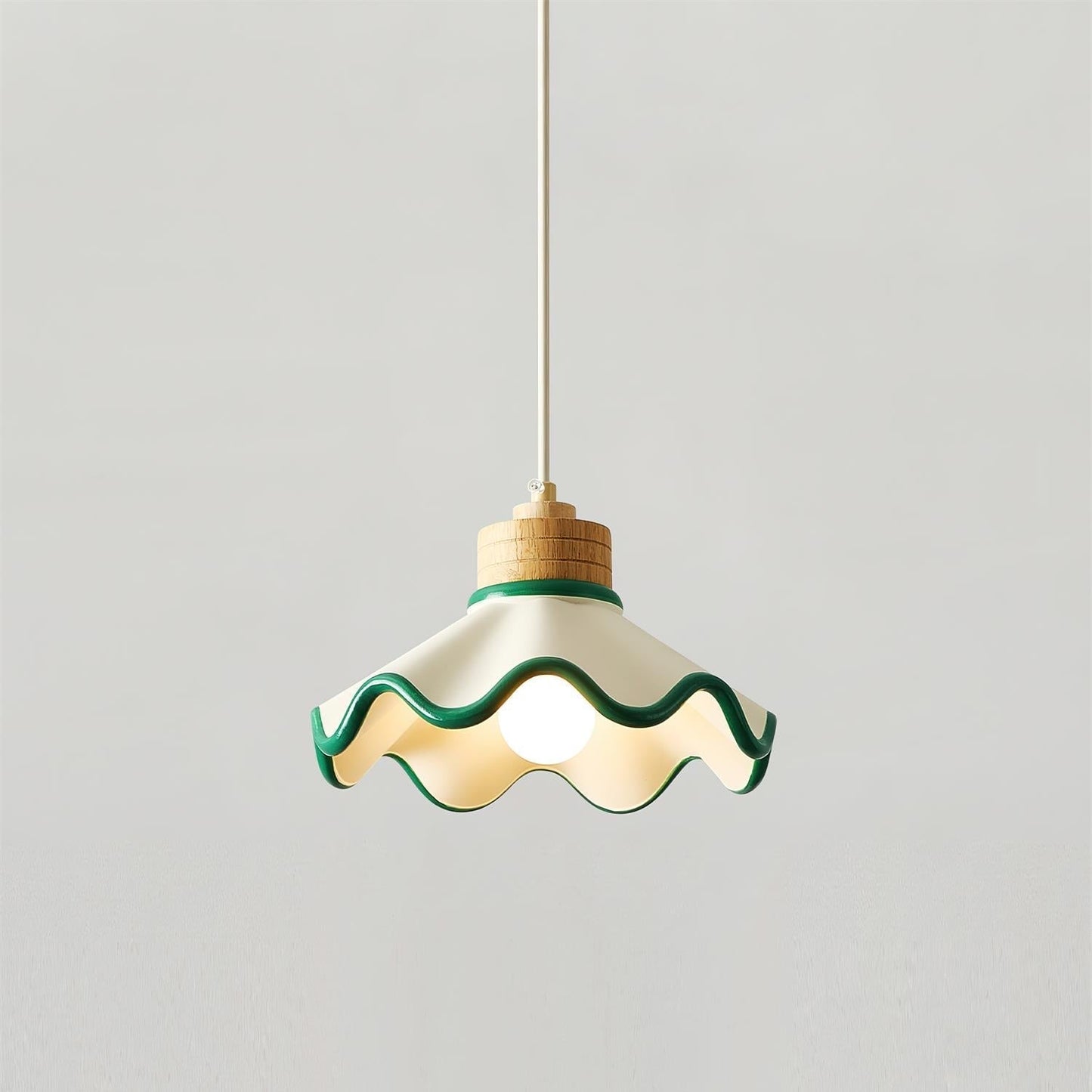 Lythir | Scalloped Shell Silhouette Articulated Resin Pendant Light