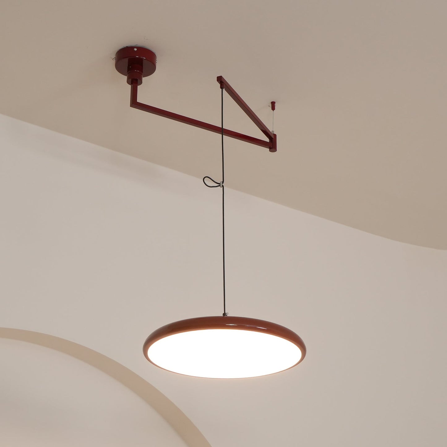 Aris | Morandi-Inspired Adjustable Swing Arm Pendant Light