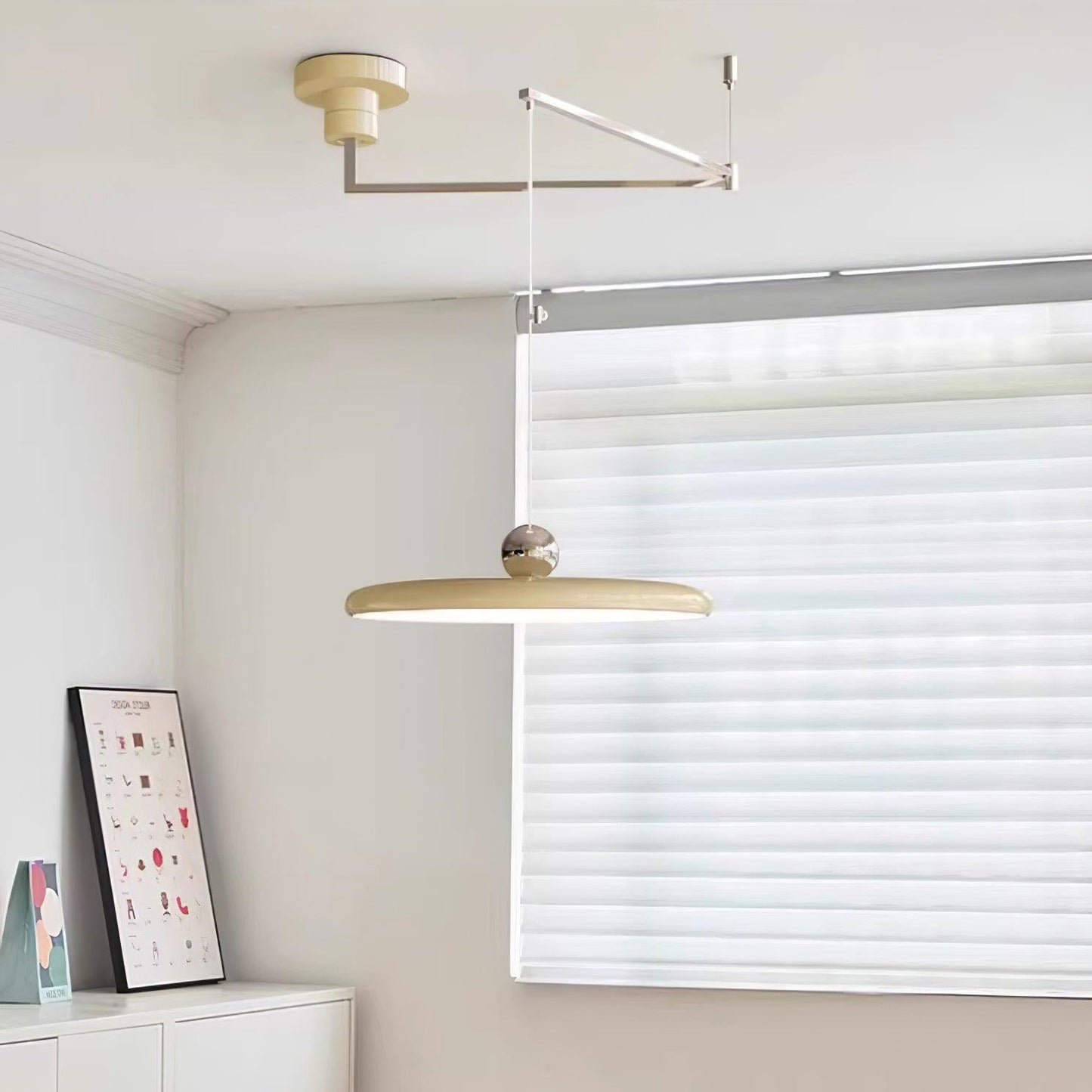 Aris | Morandi-Inspired Adjustable Swing Arm Pendant Light