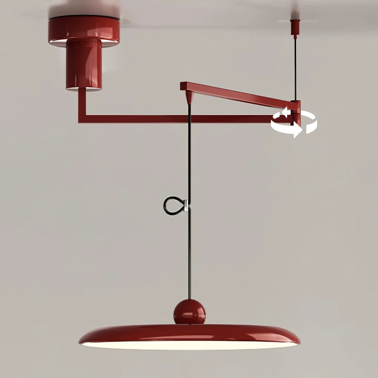 Aris | Morandi-Inspired Adjustable Swing Arm Pendant Light