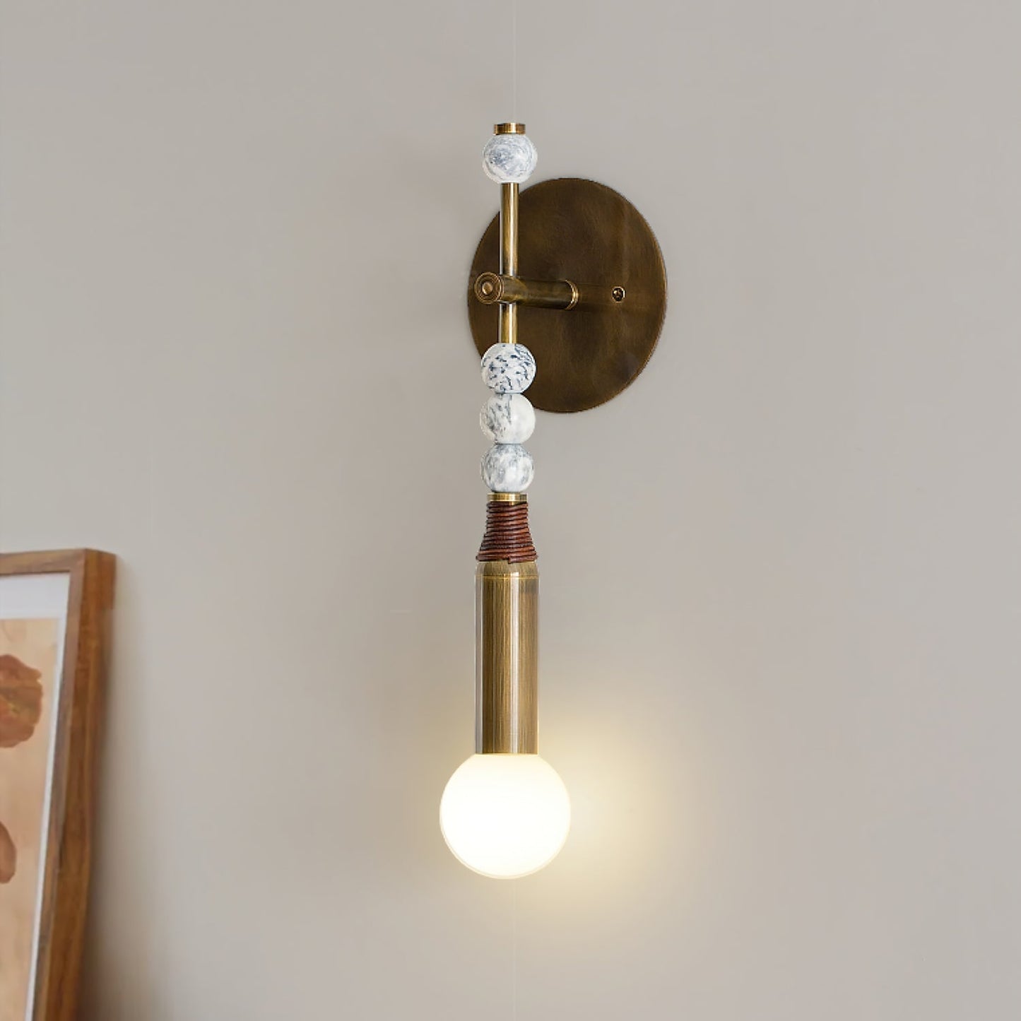 Mirathen | Sculptural Pierced Marble Sconce Wall Light