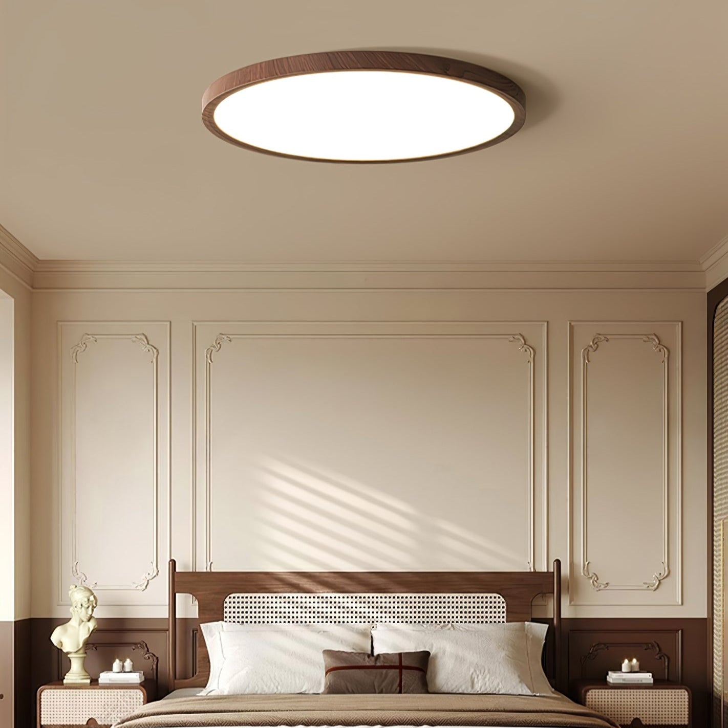 Nordis | Slim Profile Wood Grain Ceiling Light