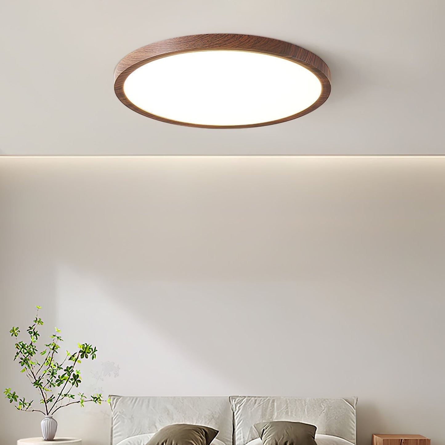Nordis | Slim Profile Wood Grain Ceiling Light
